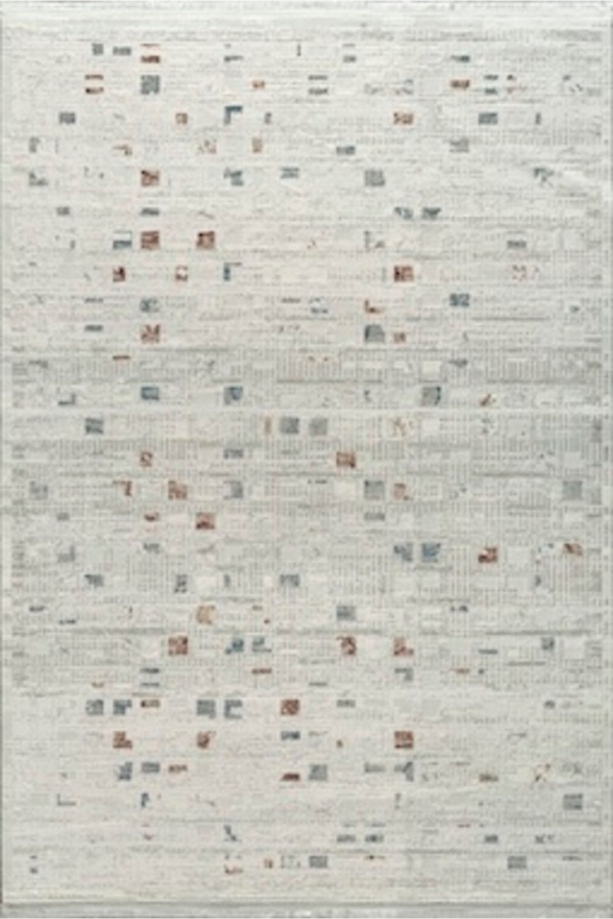 ATLAS HALI HACIMEHTİOĞULLARI ATLAS HALI SEREN NF09A / Krem Mavi Akrilik Yumuşak Dokulu Modern Halı
