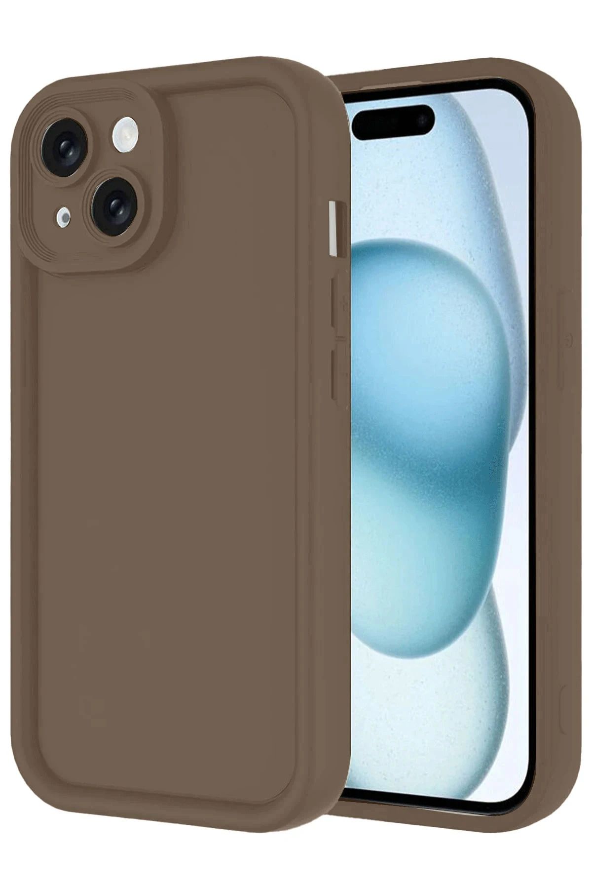 NewFace iPhone 14 Kılıf Viera Silikon - Kahverengi MRAYD