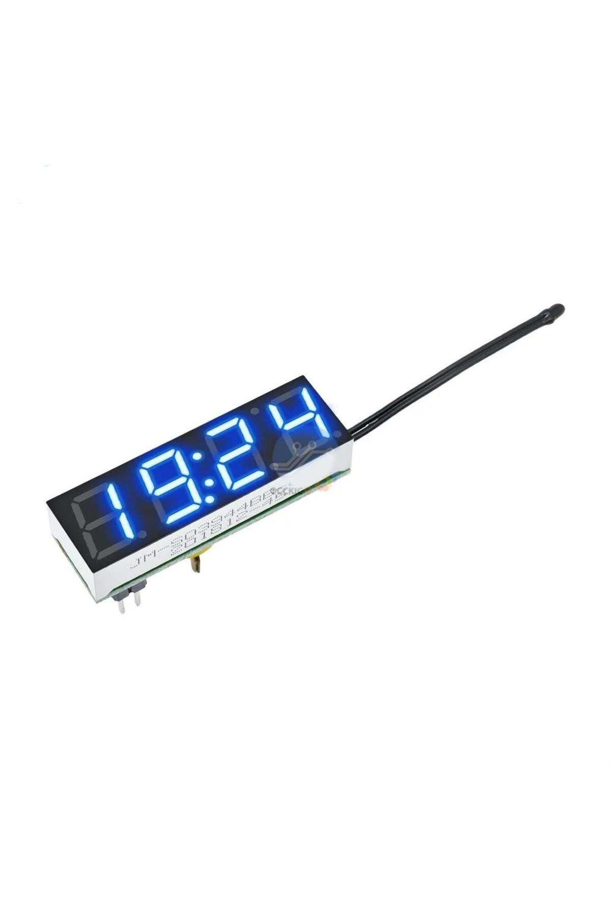 Diyotlab 3'ü 1 Arada DS3231SN Dijital LED Saat Sıcaklık Gerilim Göstergesi
