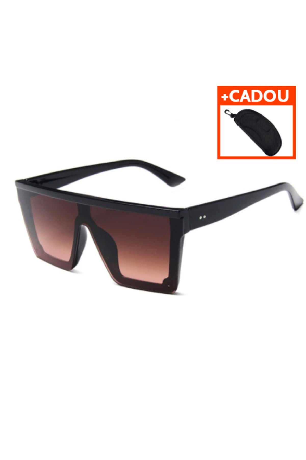 REDz Accessories Ochelari De Soare, Unisex, Lentilă Pătrată, Protecție Uv400, Negru Femeie - One Size