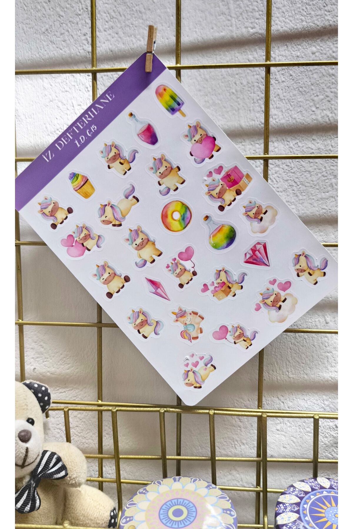 İZ DEFTERHANE Çıkartma & Sticker (Ajanda, Defter, Bullet Journal, Scrapbook ve Planlayıcılar İçin Uygundur)