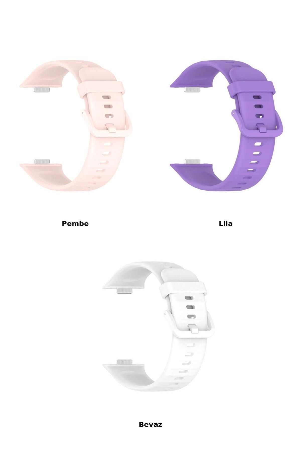 Alstrap Huawei Watch Fit 3 Uyumlu 3'lü Silikon Kordon Seti