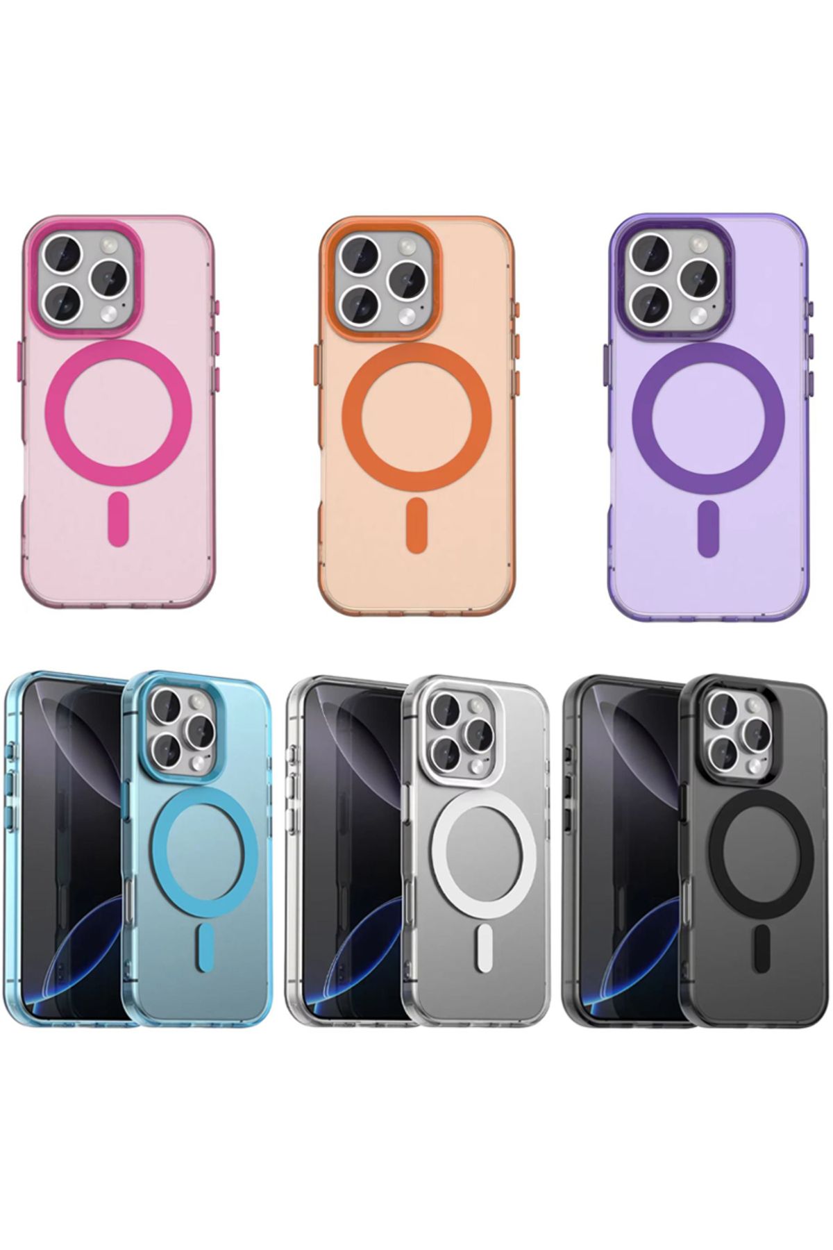 REDz Accessories-Candy MagSafe Case for iPhone 15 Pro Max, Shockproof Protection, Silicone, Purple 3