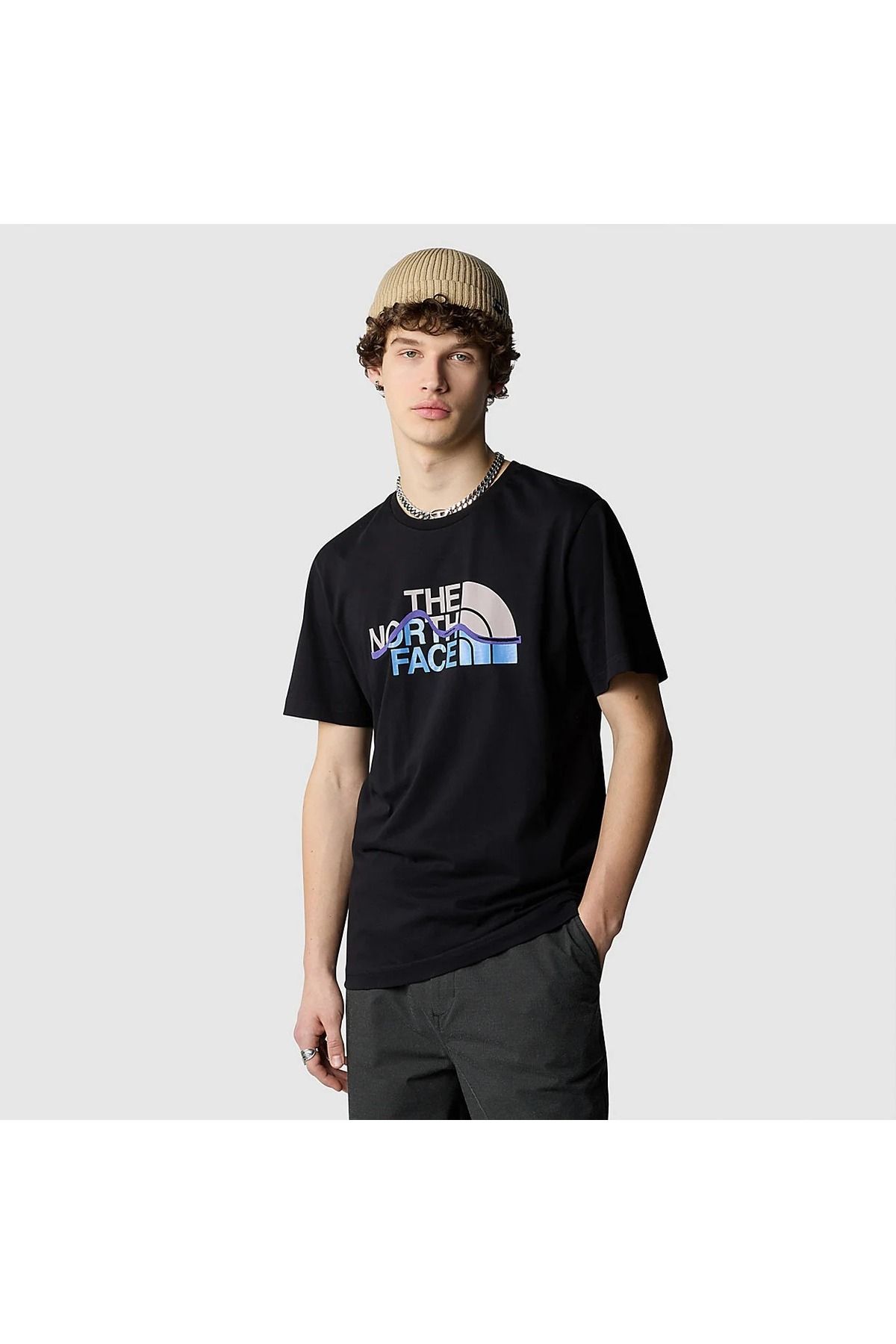 THE NORTH FACE M Ss Mountain Line Tee Erkek T-shirt NF0A87NTJK31