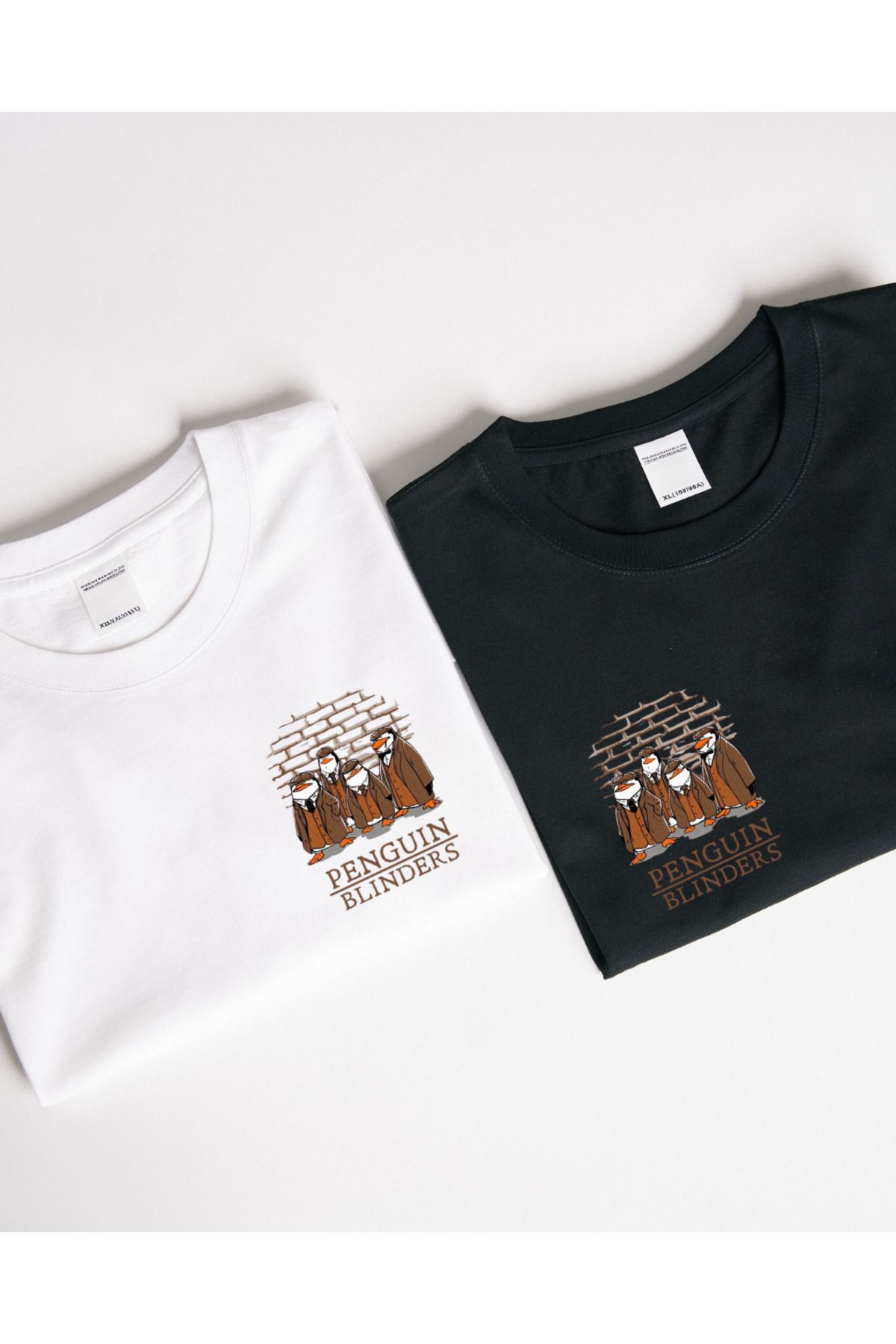 Ebiidesign Penguen Blinders Tasarımlı Baskılı T-Shirt