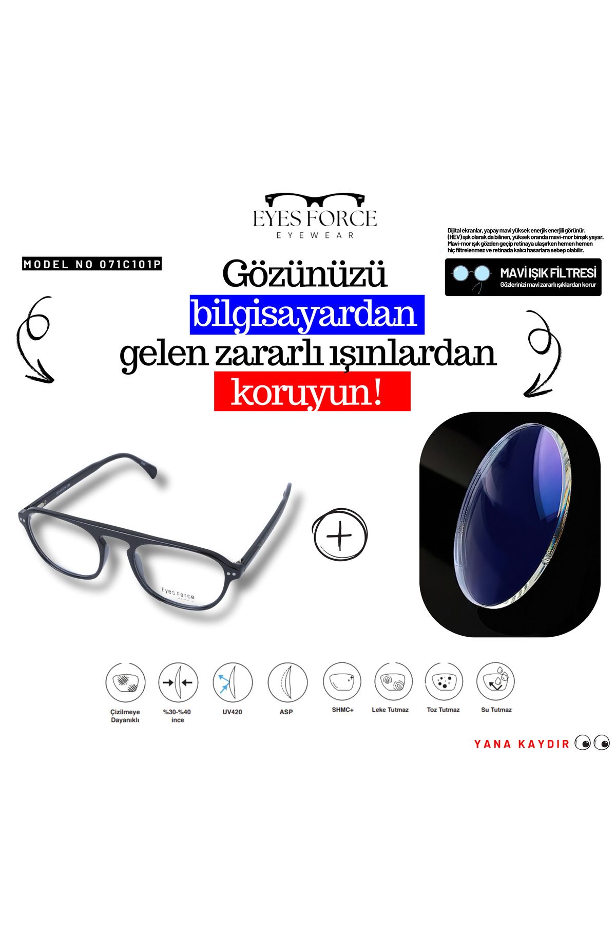 Eyes Force Bluecat Gözlük 071C
