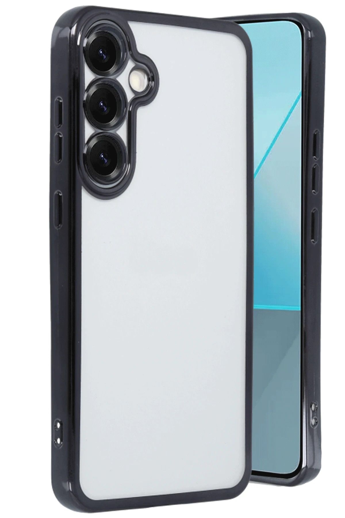 NewFace Samsung Galaxy S25 Kılıf Lensli Silikon - Siyah MRAYD