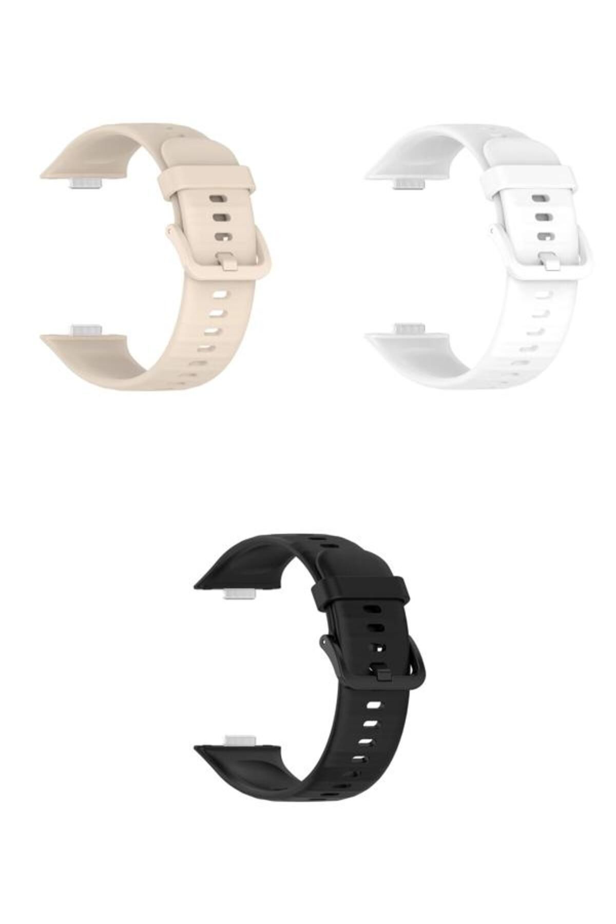 Alstrap Huawei Watch Fit 3 Uyumlu 3'lü Silikon Kordon Seti