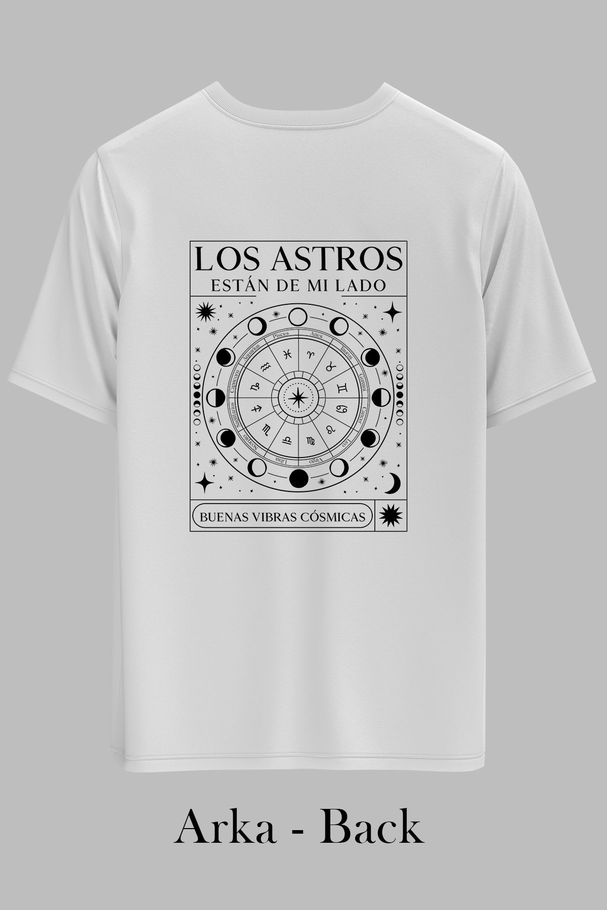 OXVİN LOS ASTROS Sırt Baskılı OXVİN Baskılı OVERSİZE Unisex T-Shirt (BOL KALIP)