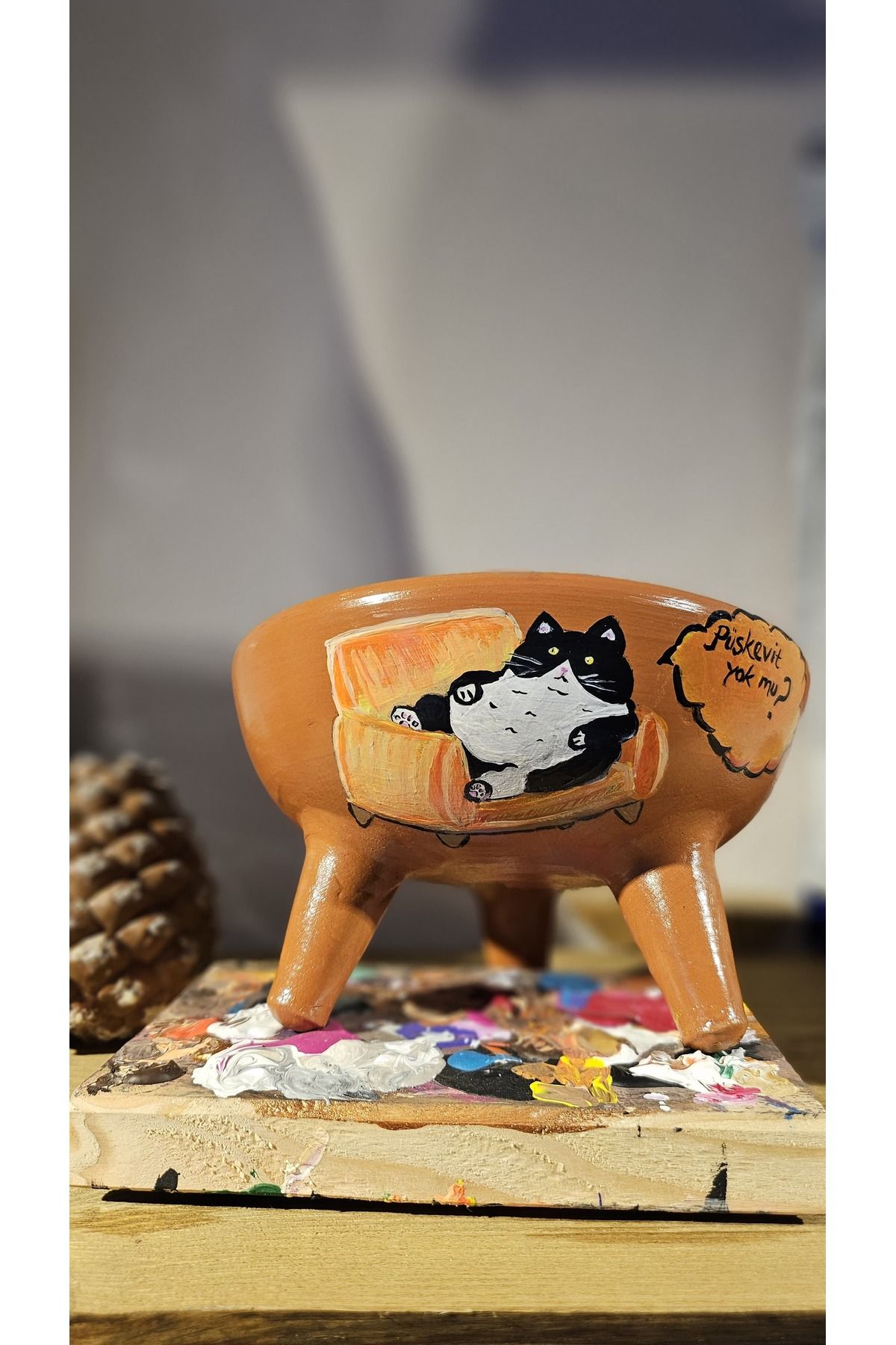 Lena Petshop El Yapımı Seramik Mama ve Su Kabı