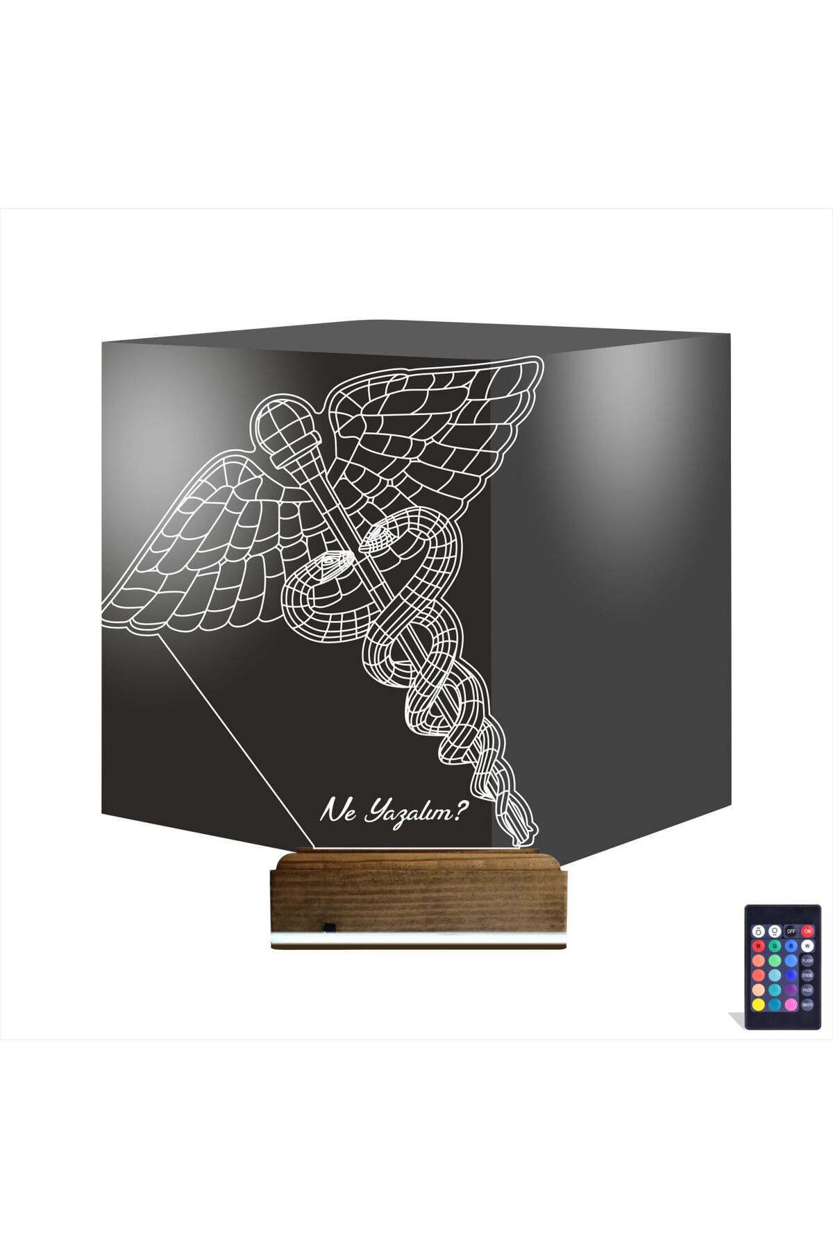 Kirppi 3d Lamba Doktor Tıp Logo V3 Kişiye Özel Masa Gece Lambası