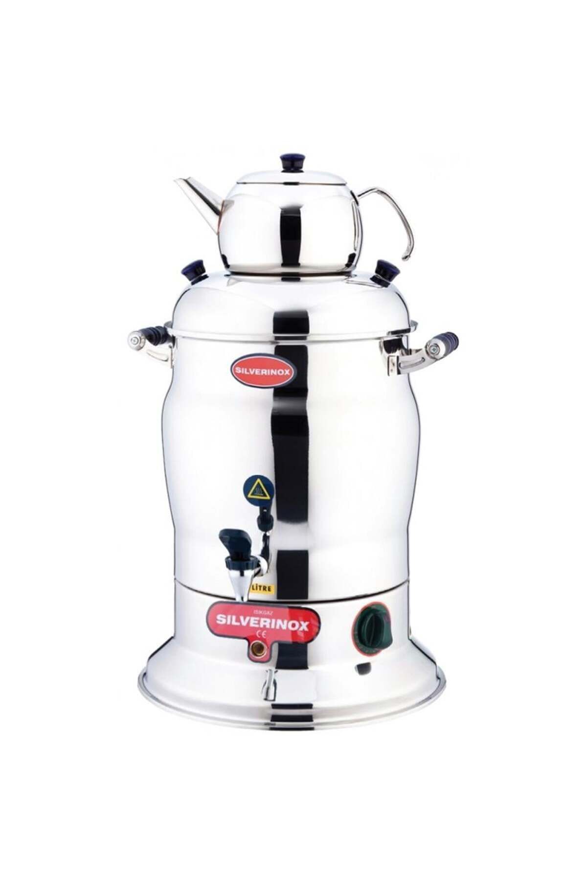 Genel Markalar Silverinox 2202-1 16 Lt - 1 Demlik Çay Semaveri