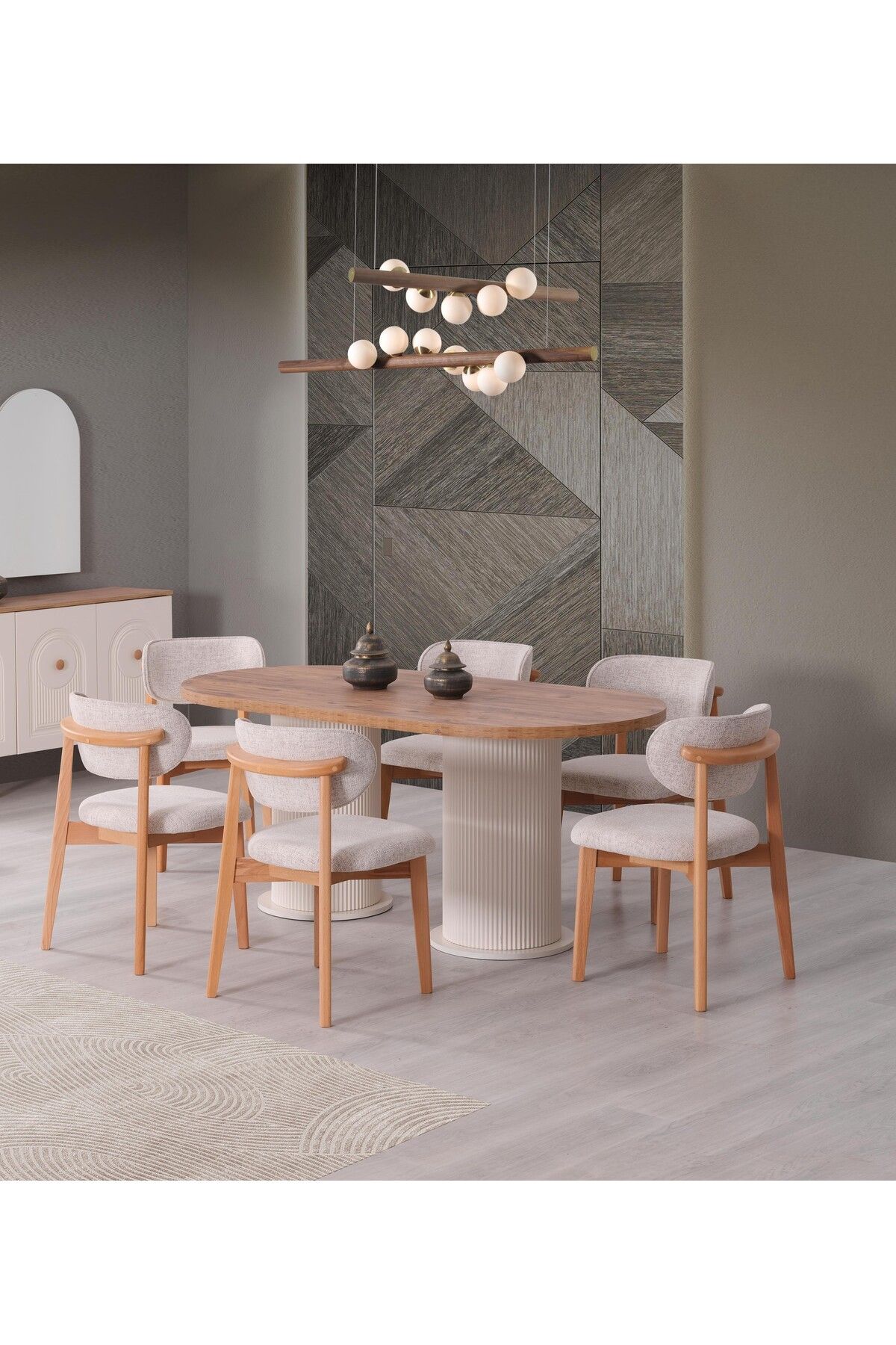 KUĞU GARDEN Masa Sandalye Takımı Mutfak Masası Takımı Salon Masası Yemek Masası Masa Takımı 6 Sandalye Masa