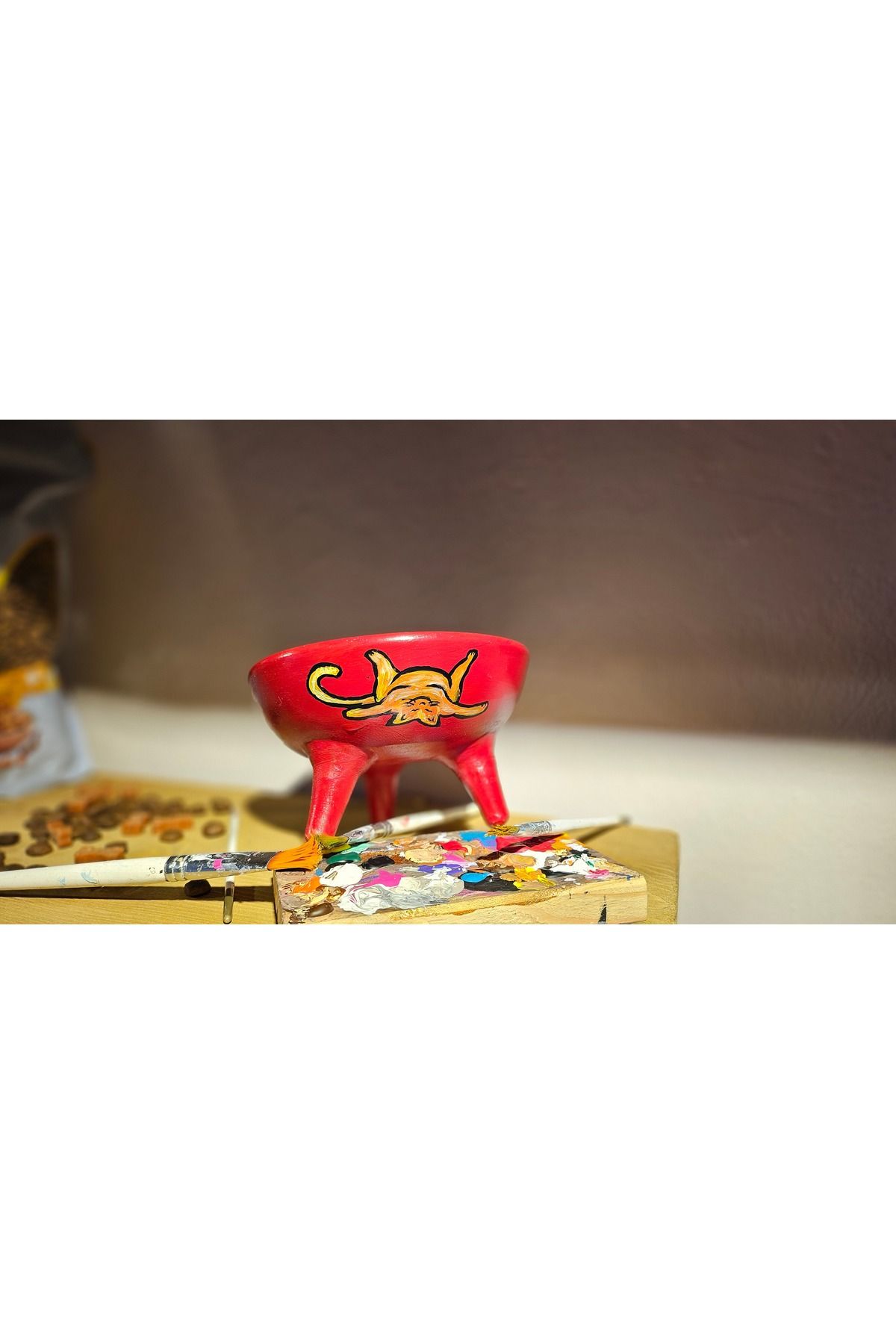 Lena Petshop El Yapımı Seramik Mama Ve Su Kabı