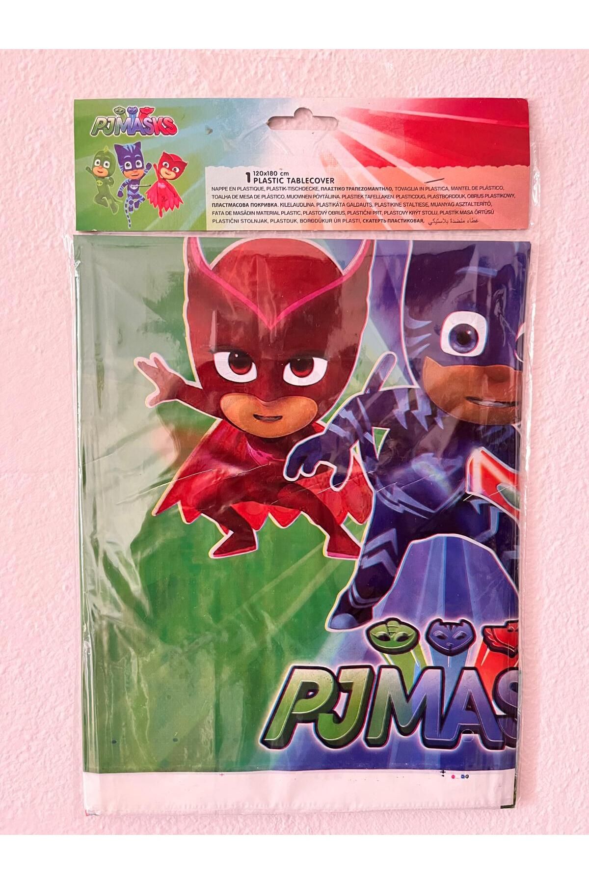 partyrüyası Pj Maskeliler Masa Örtüsü 120 X 180 Cm Doğum Günü Partisi