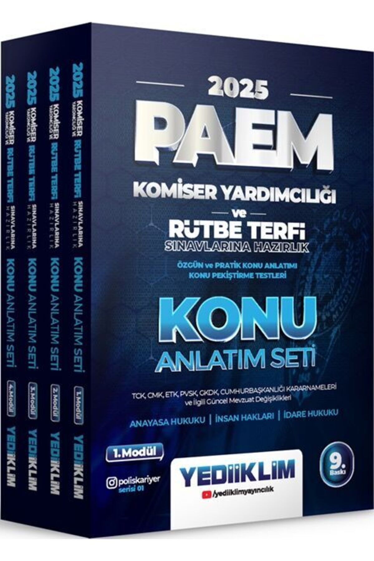 Yediiklim Yayınları Yediiklim Yayınları 2025 PAEM Komiser Yardımcılığı ve Rütbe Terfi Sınavlarına Hazırlık Tamamı Çözüm