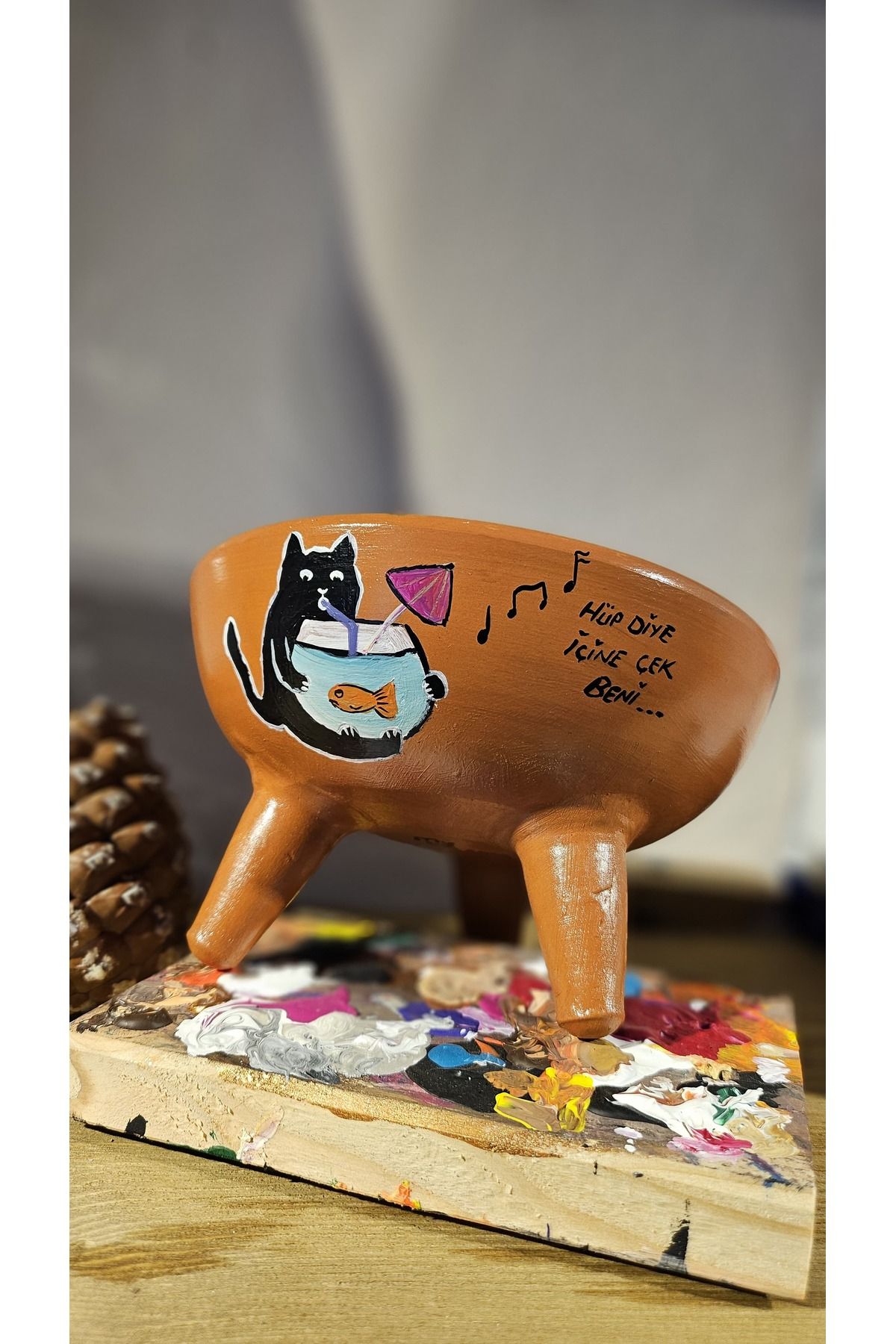 Lena Petshop El Yapımı Seramik Mama ve Su Kabı