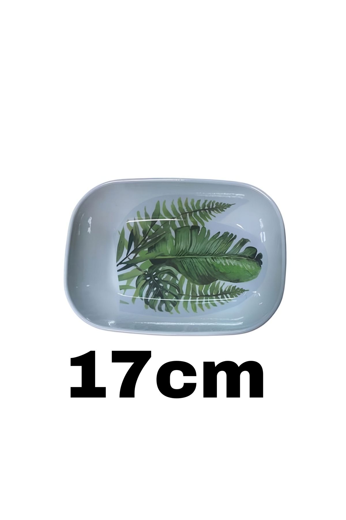 nazen 6 Adet Beyaz Melamin Kayık Tabak 14x10cm -17x12 orta-büyük Boy Salata Tabağı