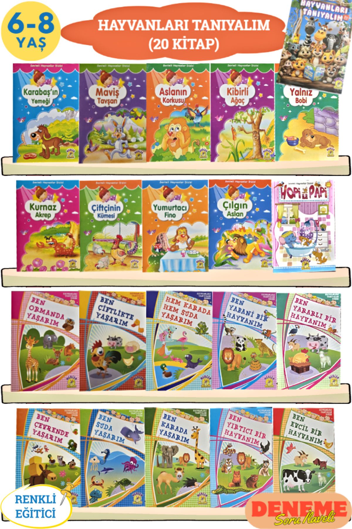 Panem Yayınları Mercek Çocuk Kulübü Hayvanları Tanıyalım: 20 Kitap (Değerlendirme Soruları İlaveli | 9789752016316