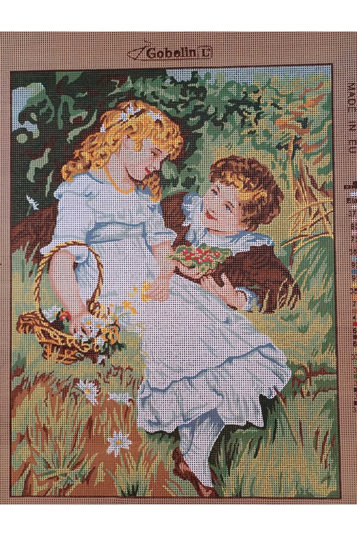 gobelin 48*60 cm Gobelin Baskılı ipli vintage goblen