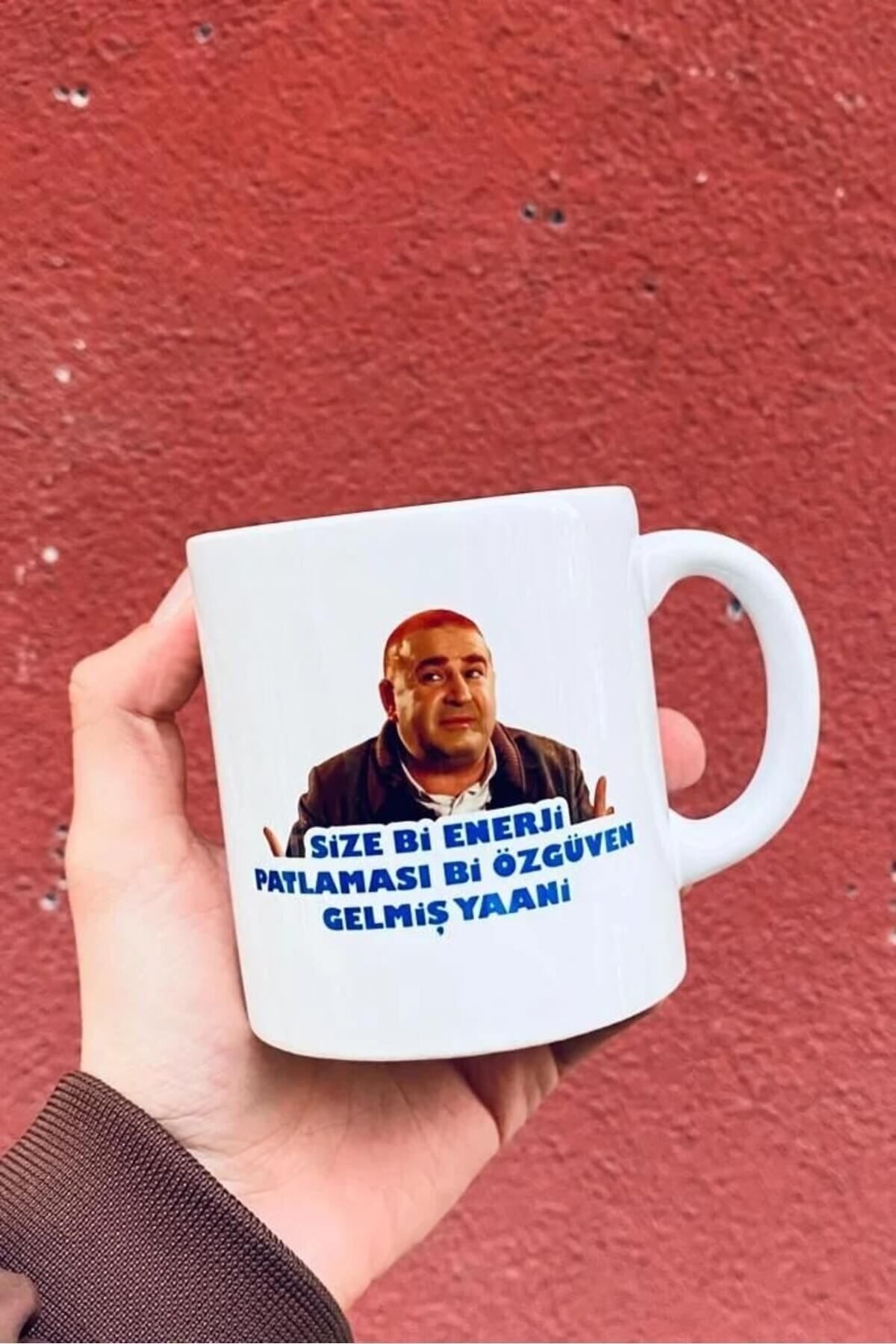 BİBANAPROMOSYON Kolpaçino Özgür ''Enerji Patlaması'' Hediyelik Kulplu Beyaz Kupa Çeşitleri