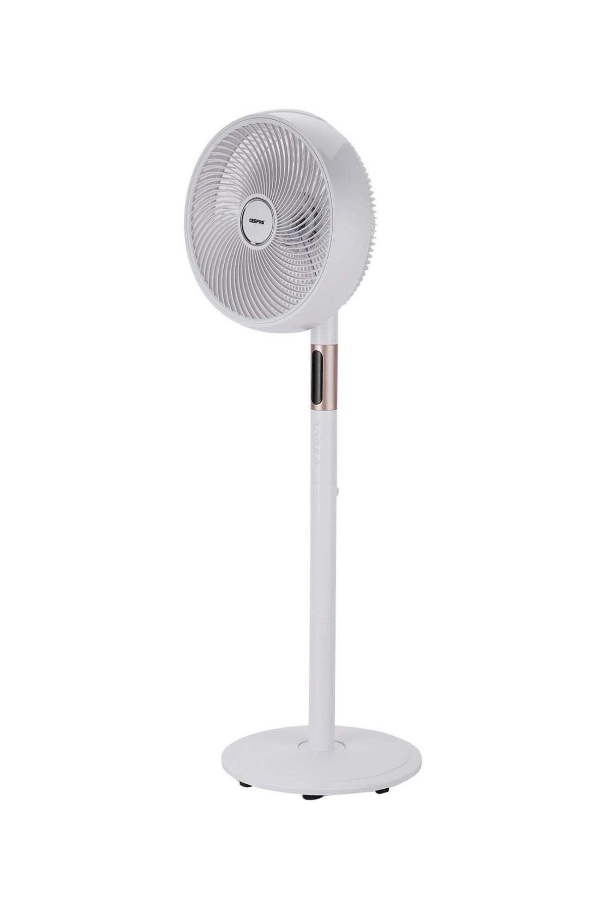 Geepas-14" Stand Fan With Remote Control, Oscillation, 3 Speed Setting, 5 Pcs AS Blades, 60W Powerful Motor 1