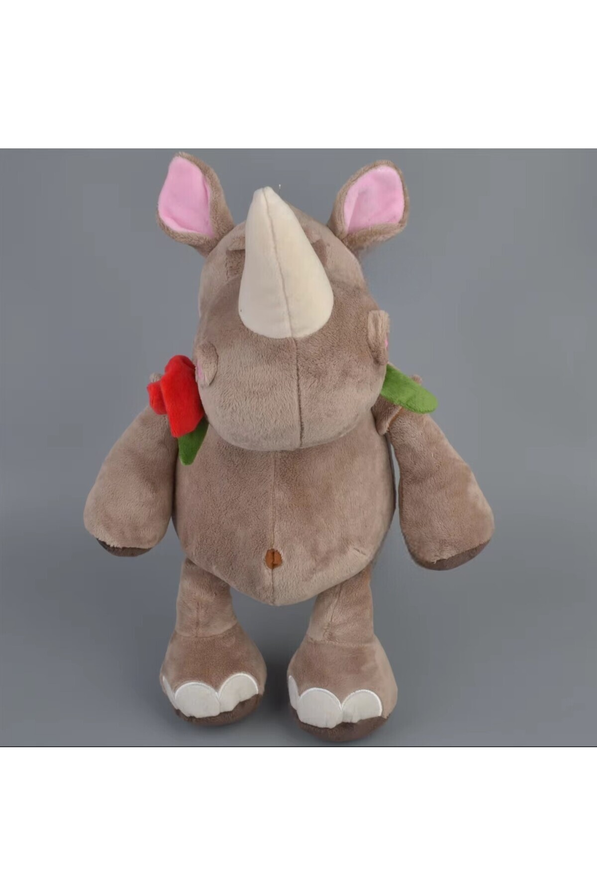 Malvys-Plush Toy , Red Rhinoceros, Brown, 50 Cm 3