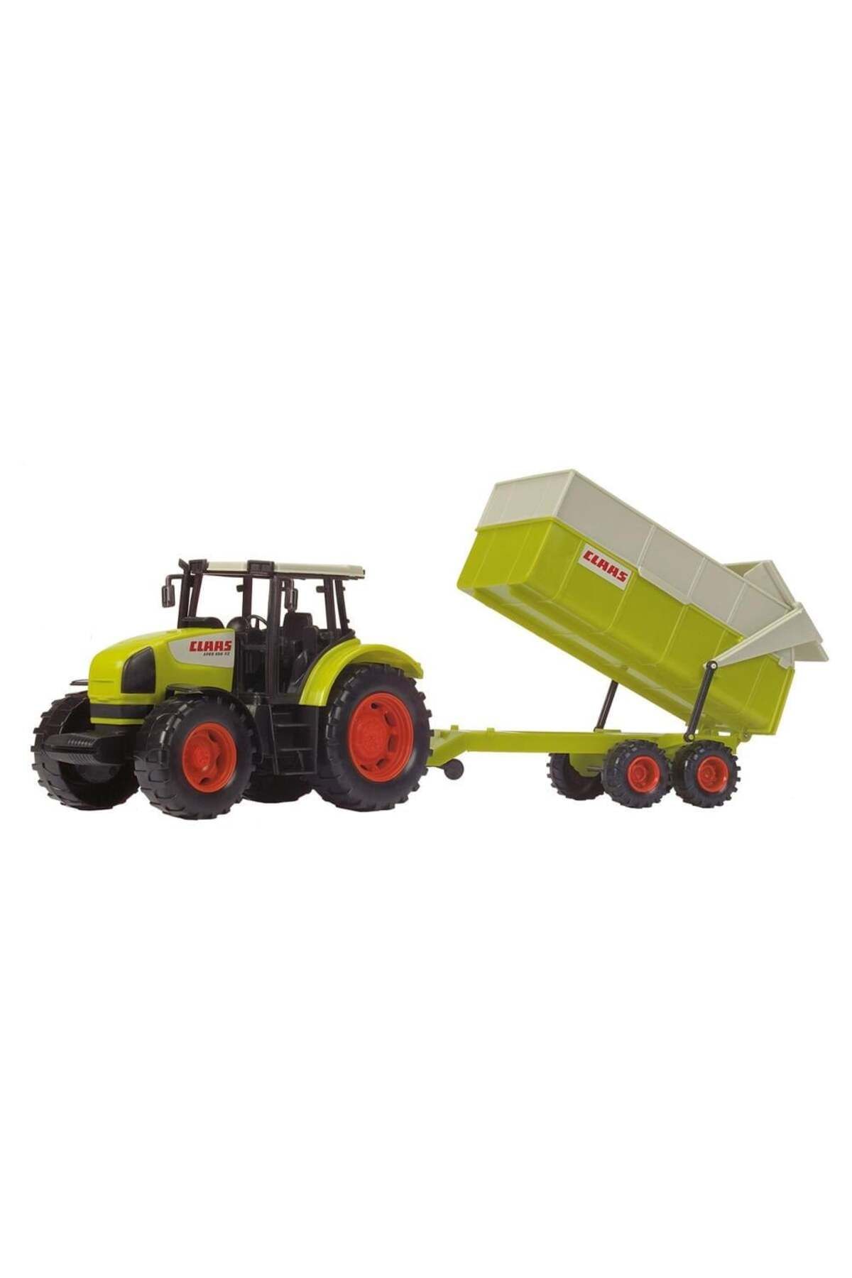 FELİTE Traktör Römorlu Set Dickie Claas Ares Set 57 cm Uzunluk Sürtmeli Oyuncak