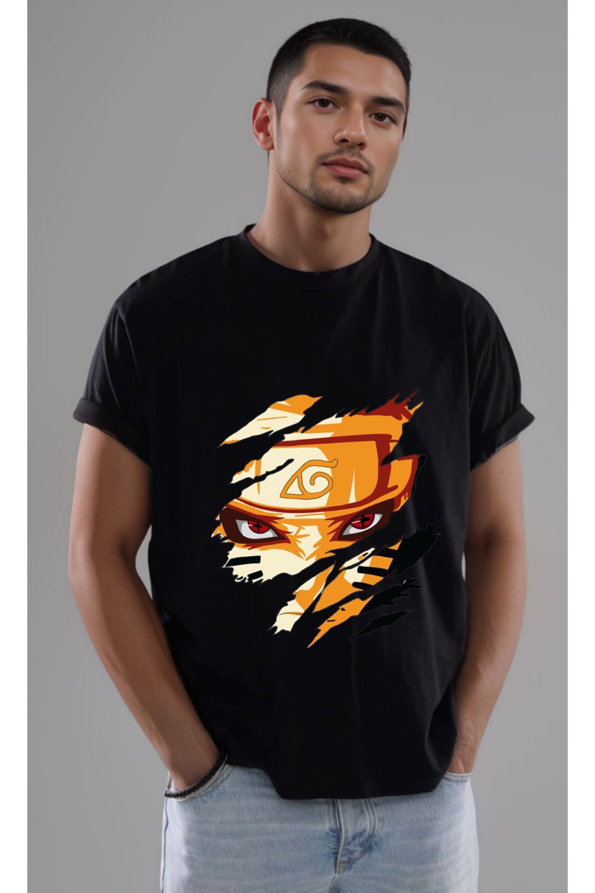 petite pati Naruto Baskılı Unisex Tshirt