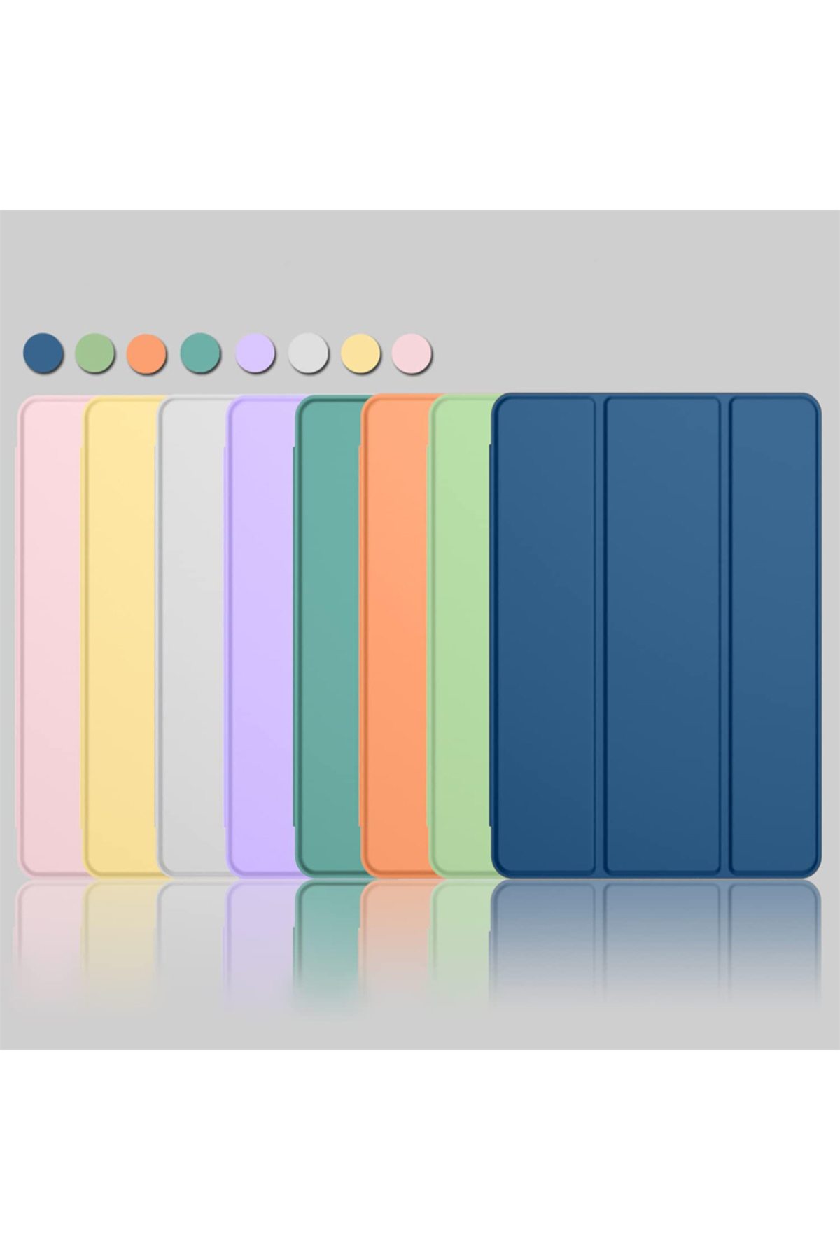 REDz Accessories-Book Case with Pen Holder for Apple iPad 10.2 inch 7/8/9, 2019/2020/2021, Foldable, Navy Blue 7
