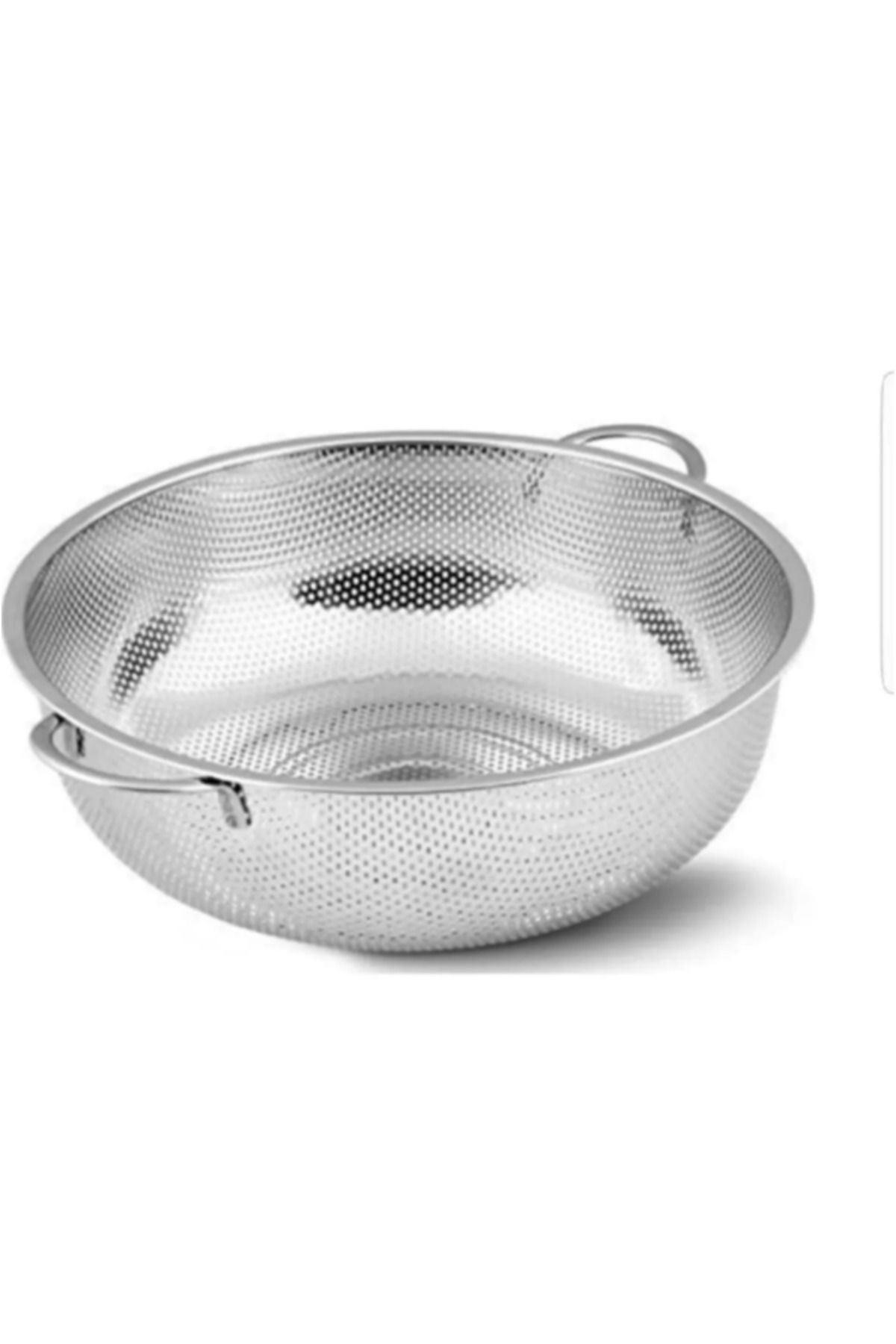 prokitchen Paslanmaz Çelik Makarna Süzgeci- Metal Kulplu Kevgir