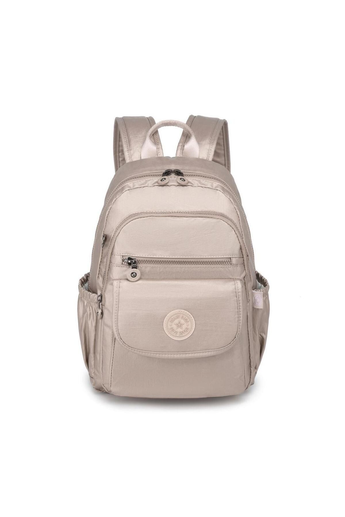 SMART BAGS Metalik Kumaş Orta Boy Kadın Sırt Çantası Smart Bags 1187