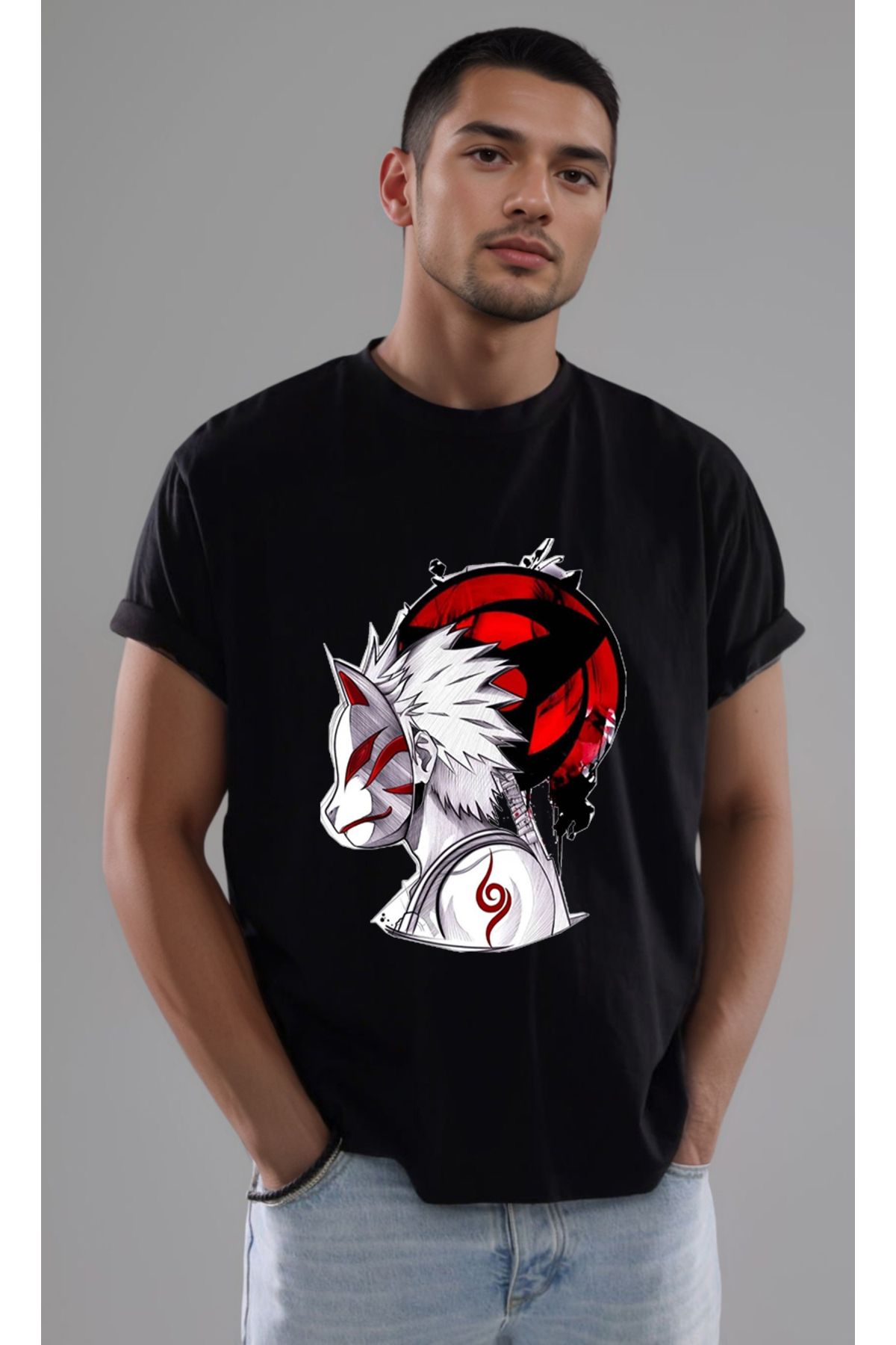 petite pati Naruto Baskılı Unisex Tshirt