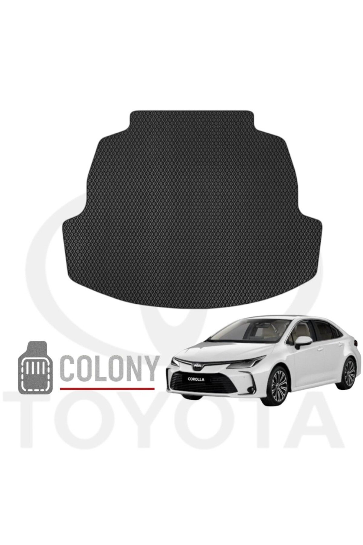 COLONY Toyota Corolla Sedan 2018+ Hücreli Premium Eva Oto Bagaj Paspası & Bagaj Havuzu