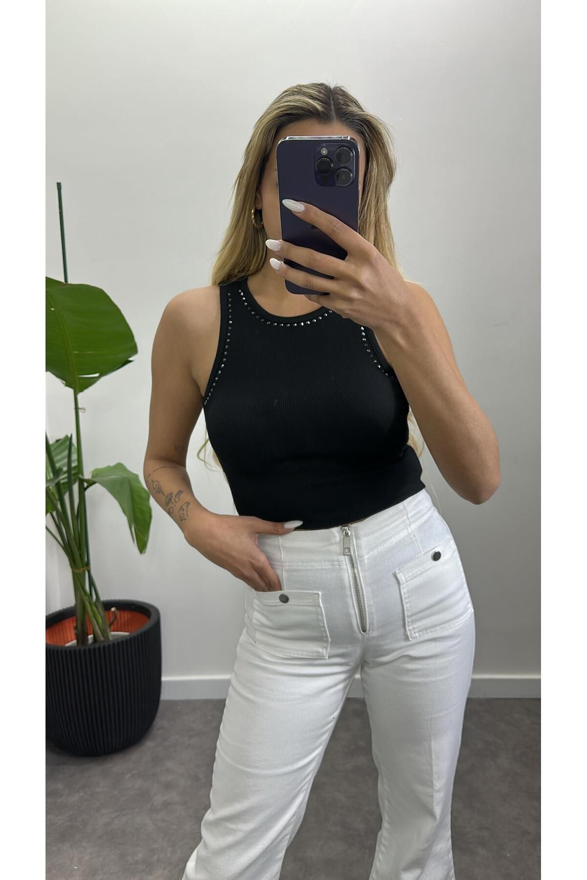 Acar Boutique Taşlı Atlet