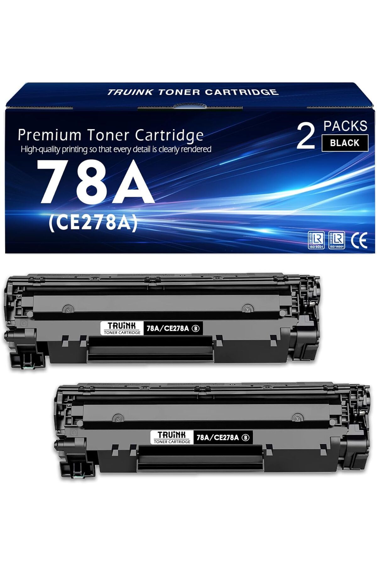 HP CE278A Toner P1606DN M1536 MFP M1536DNF P1560 P1566 P1606 Printer Ink.(2 Black)*YA-DE TONER*