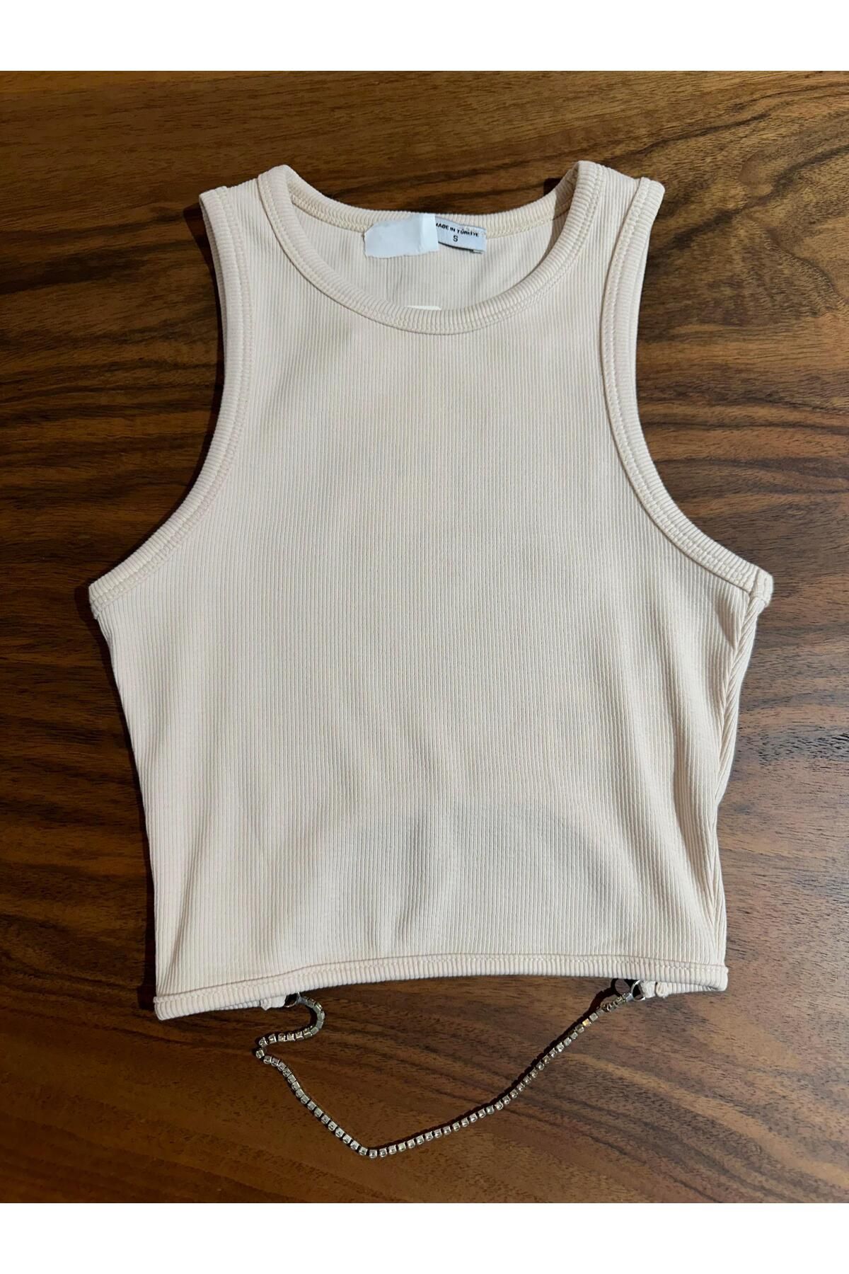 Acar Boutique Sırt Taşlı Ribana Crop