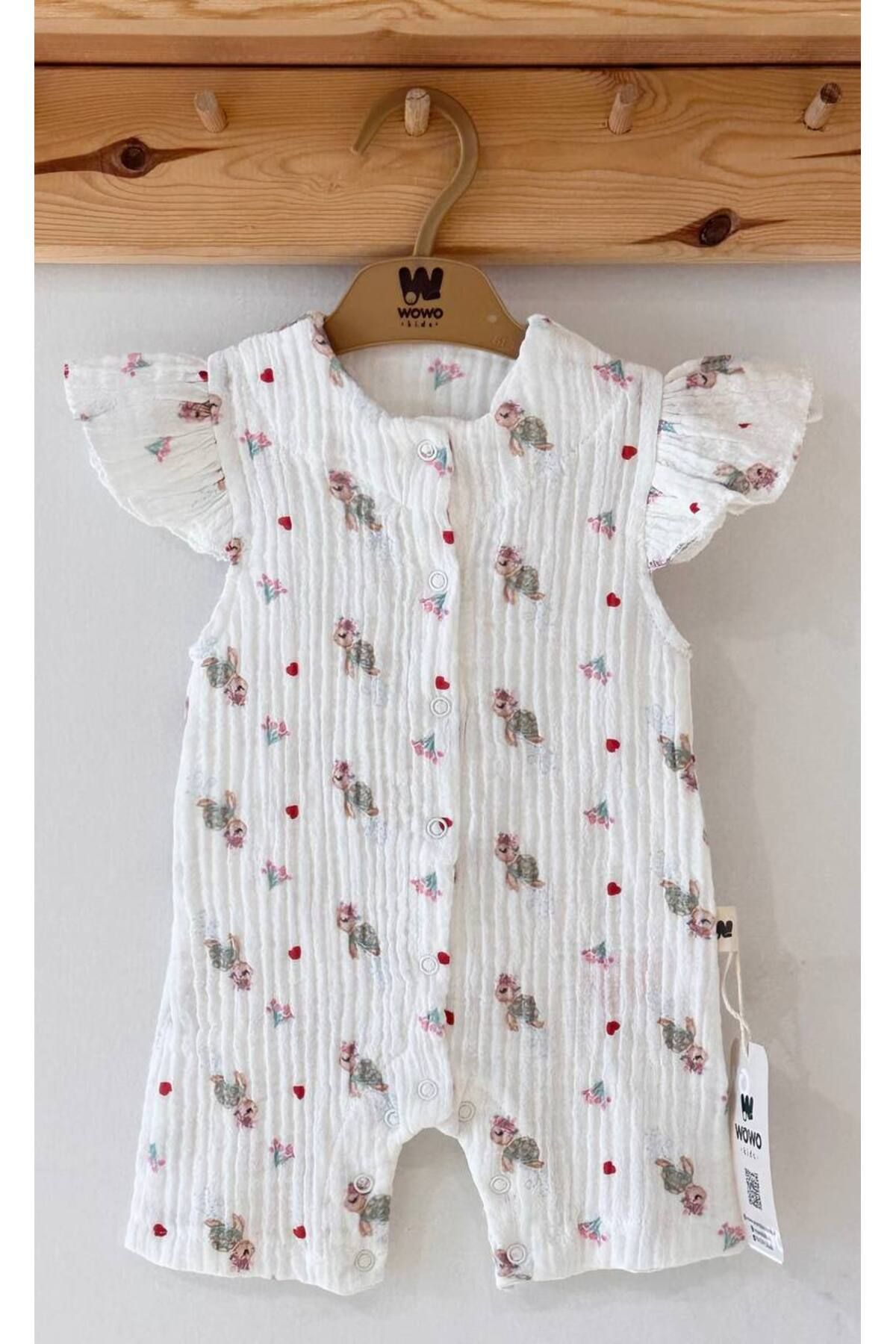 WOWOKİDS Wowokids Kız Muslin Barbatöz %100 Pamuk
