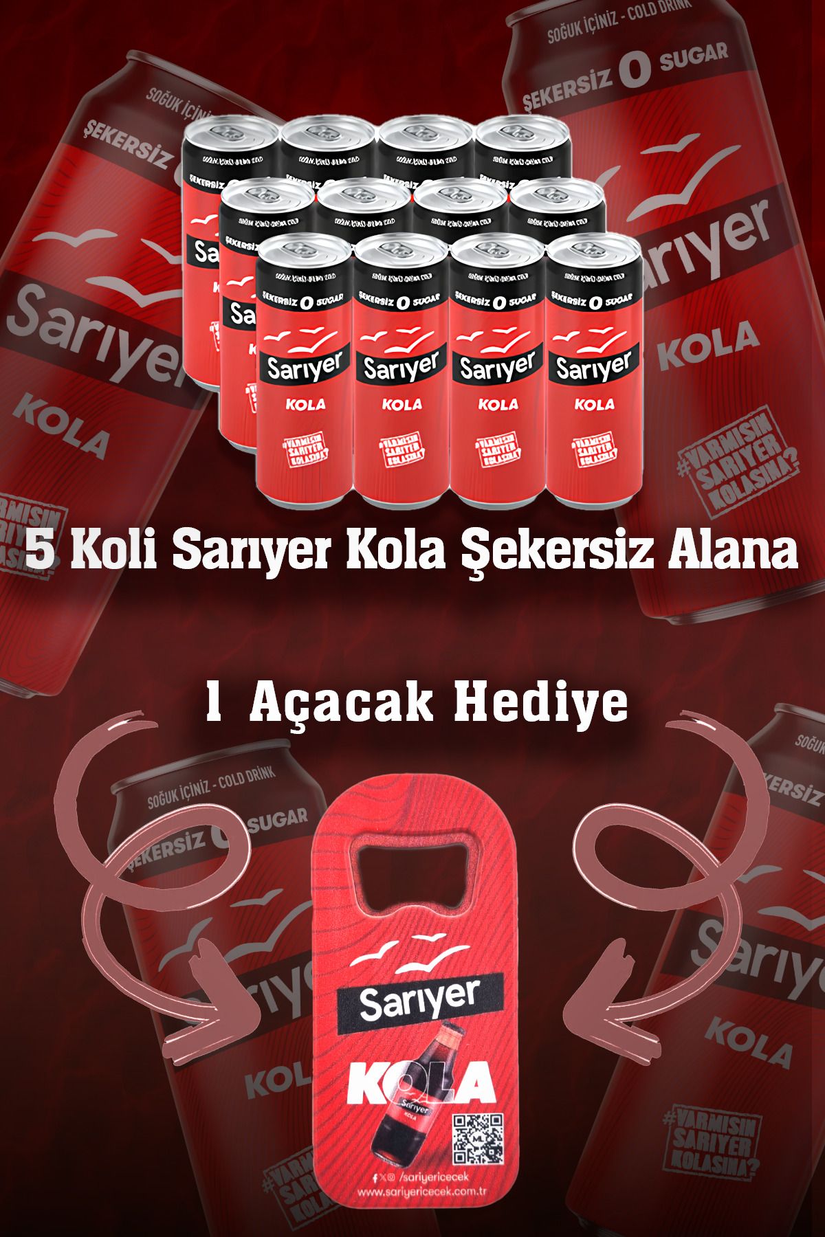 SARIYER Sarıyer Kola Şekersiz 330 ml 12 Adet