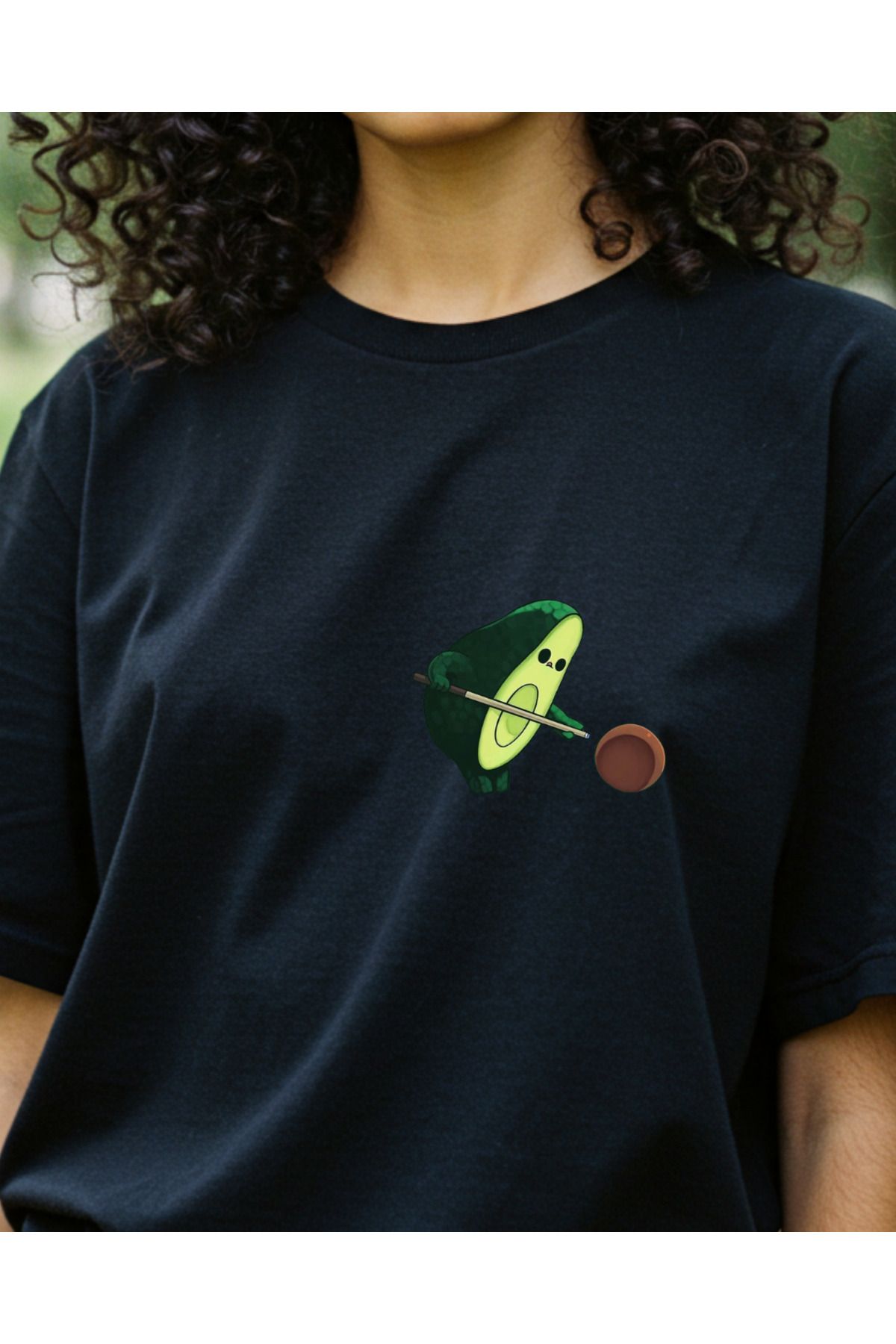 Ebiidesign Avocado Tasarımlı Baskılı T-Shirt