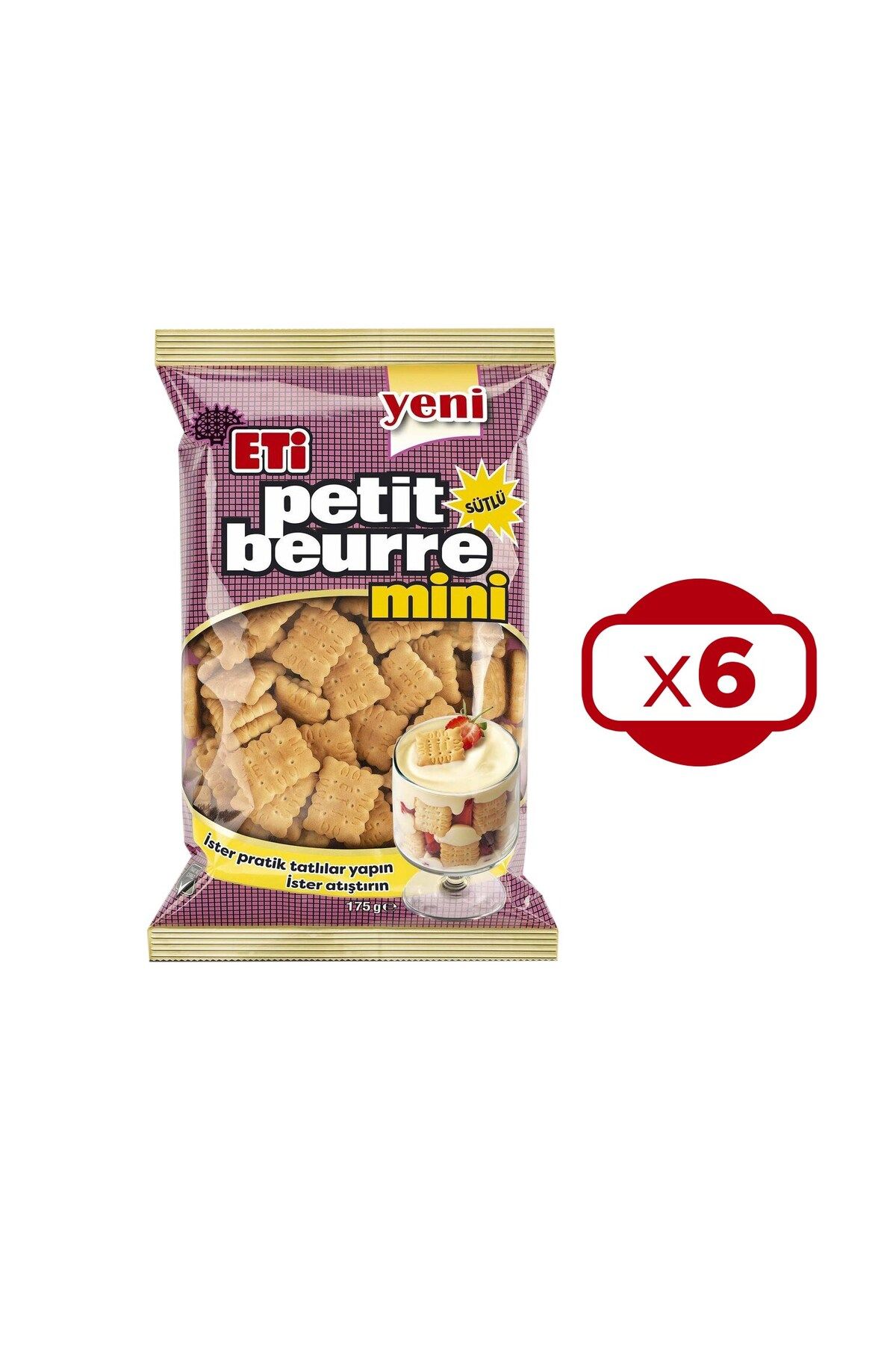 Eti Petit Beurre Mini Bisküvi 175 Gr x 6 Adet