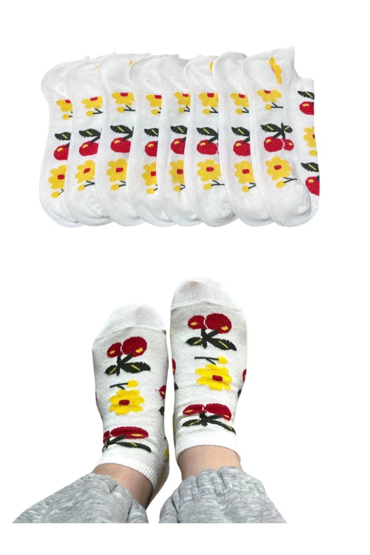 BYNDRSOCKS 7 Çift Kadın Patik Pamuklu Çorap