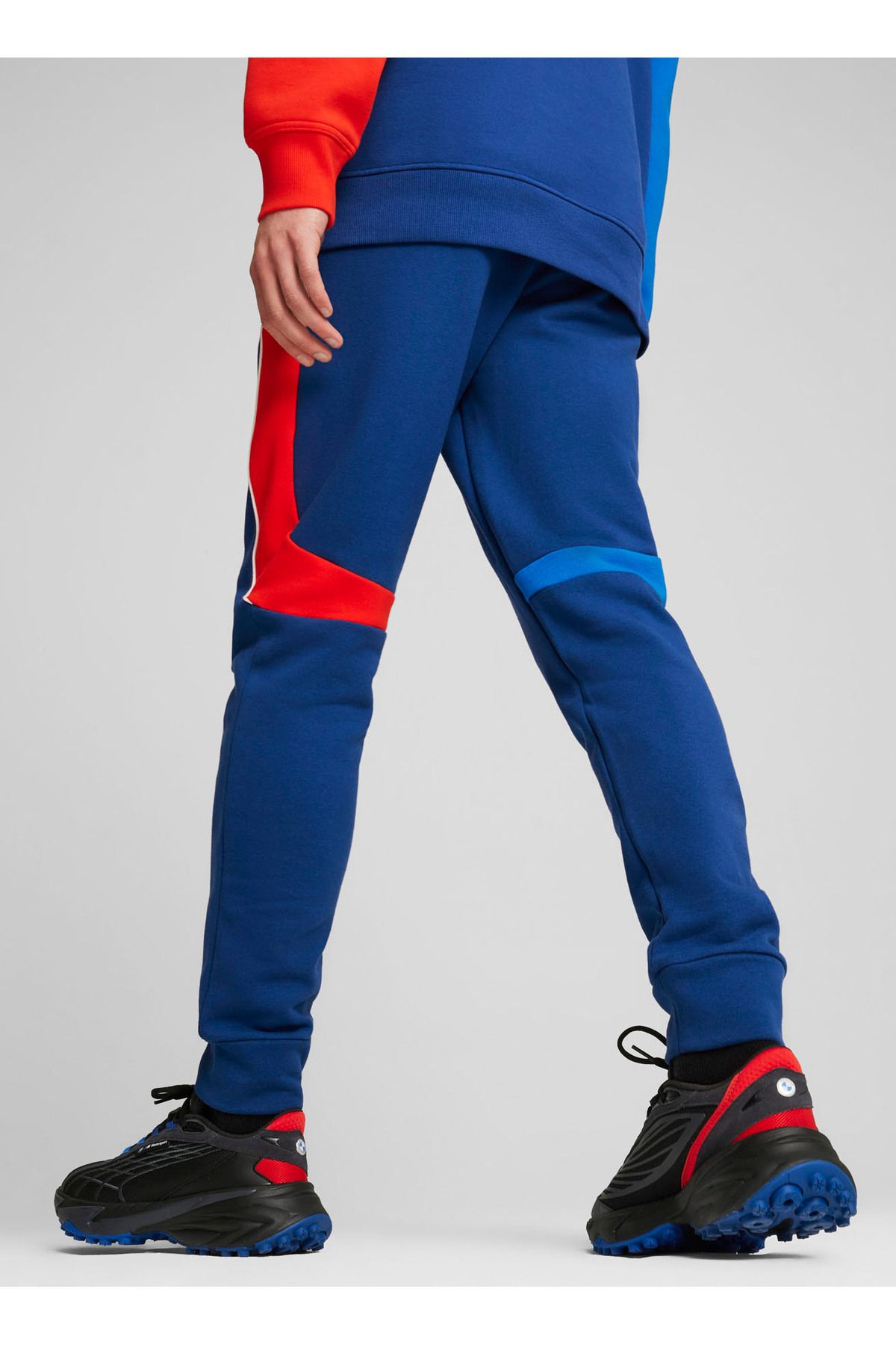 Puma-62745404 Bmw Mms Mt7+ Sweat Pants C Black Elastic Waist Regular Fit Block Men's Sweatpants 5