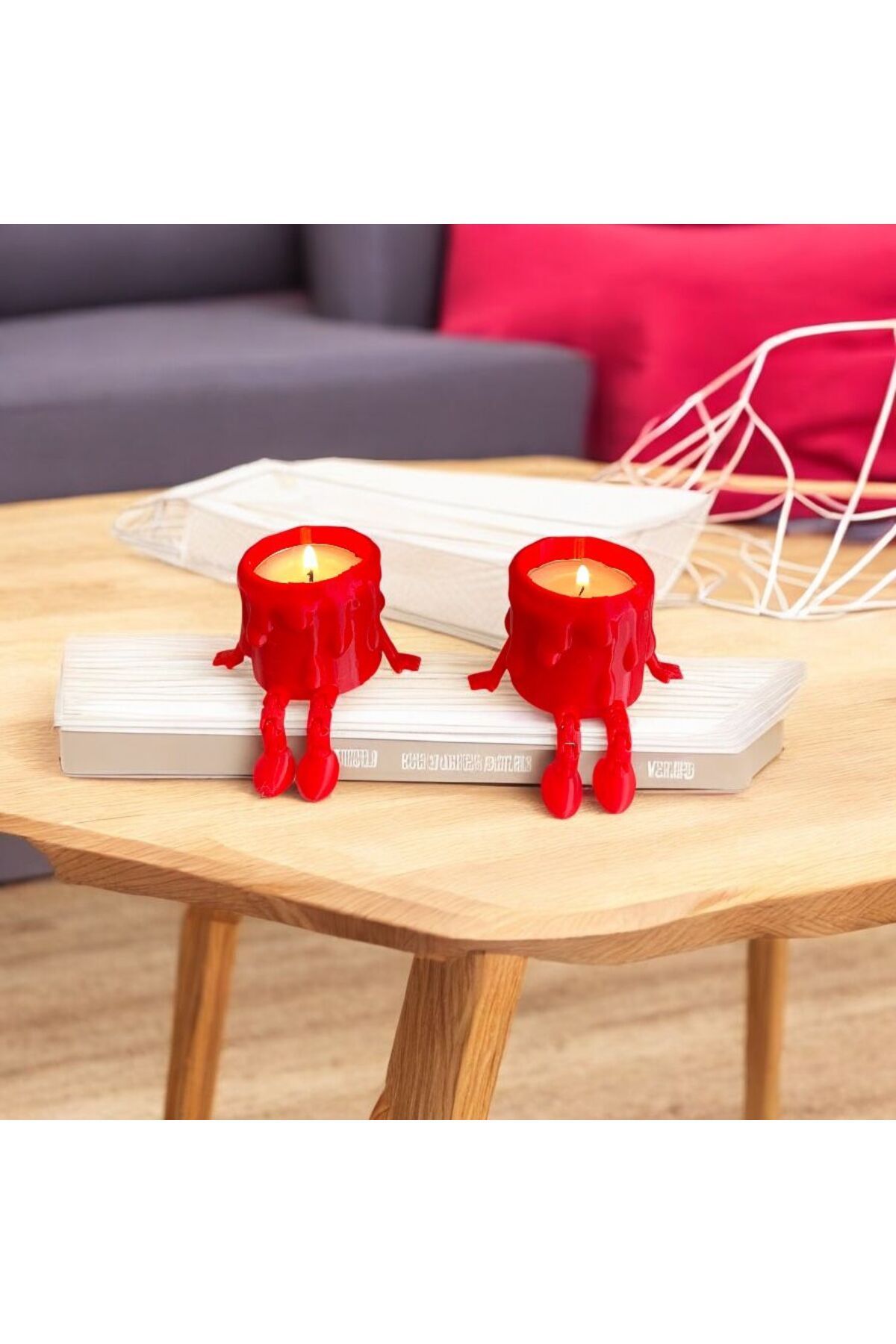 Ceresshop 2'li Set Oturan Mumluk 3D Baskı
