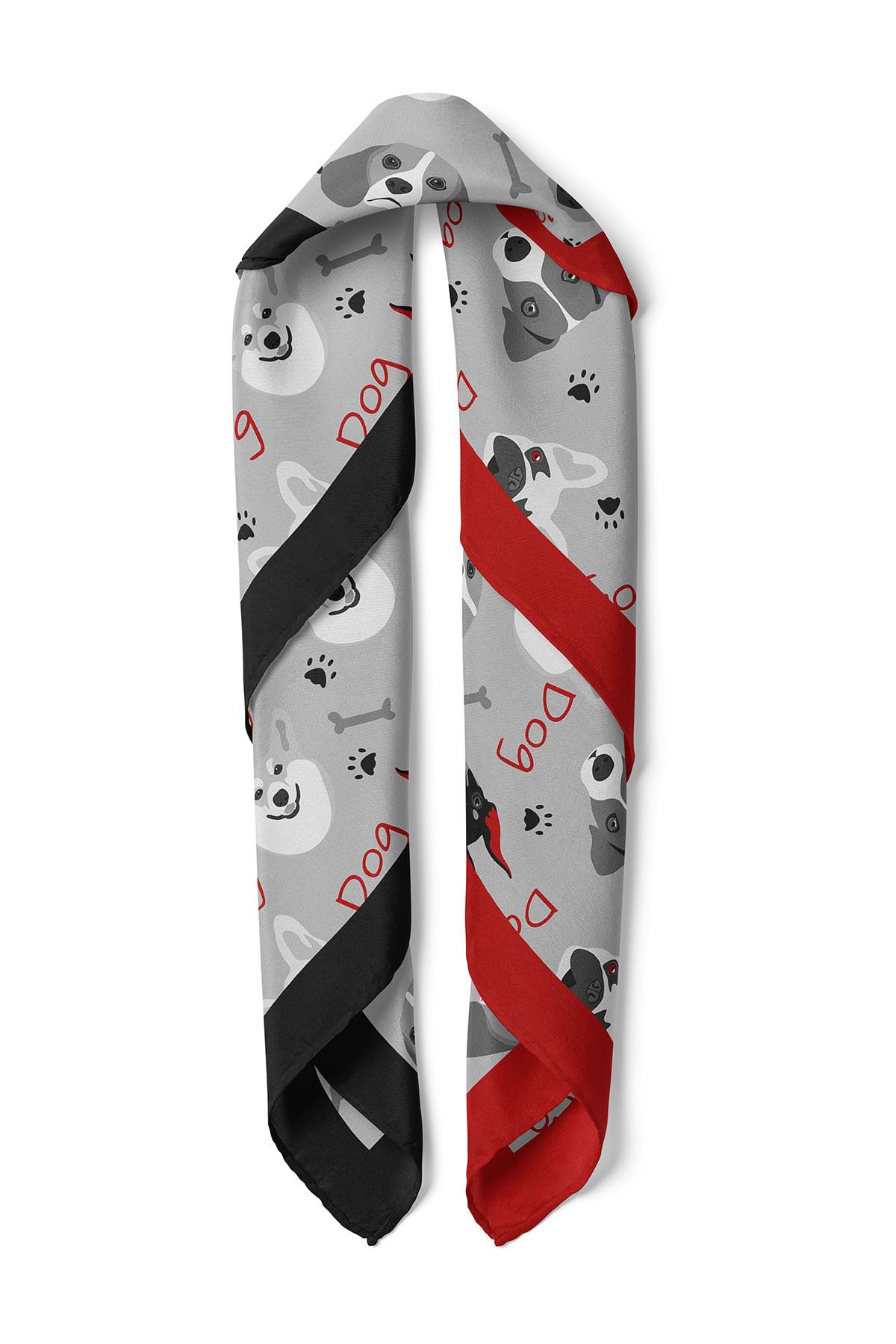 nehir eşarp-Stylish Bandana with Dog Pattern 3