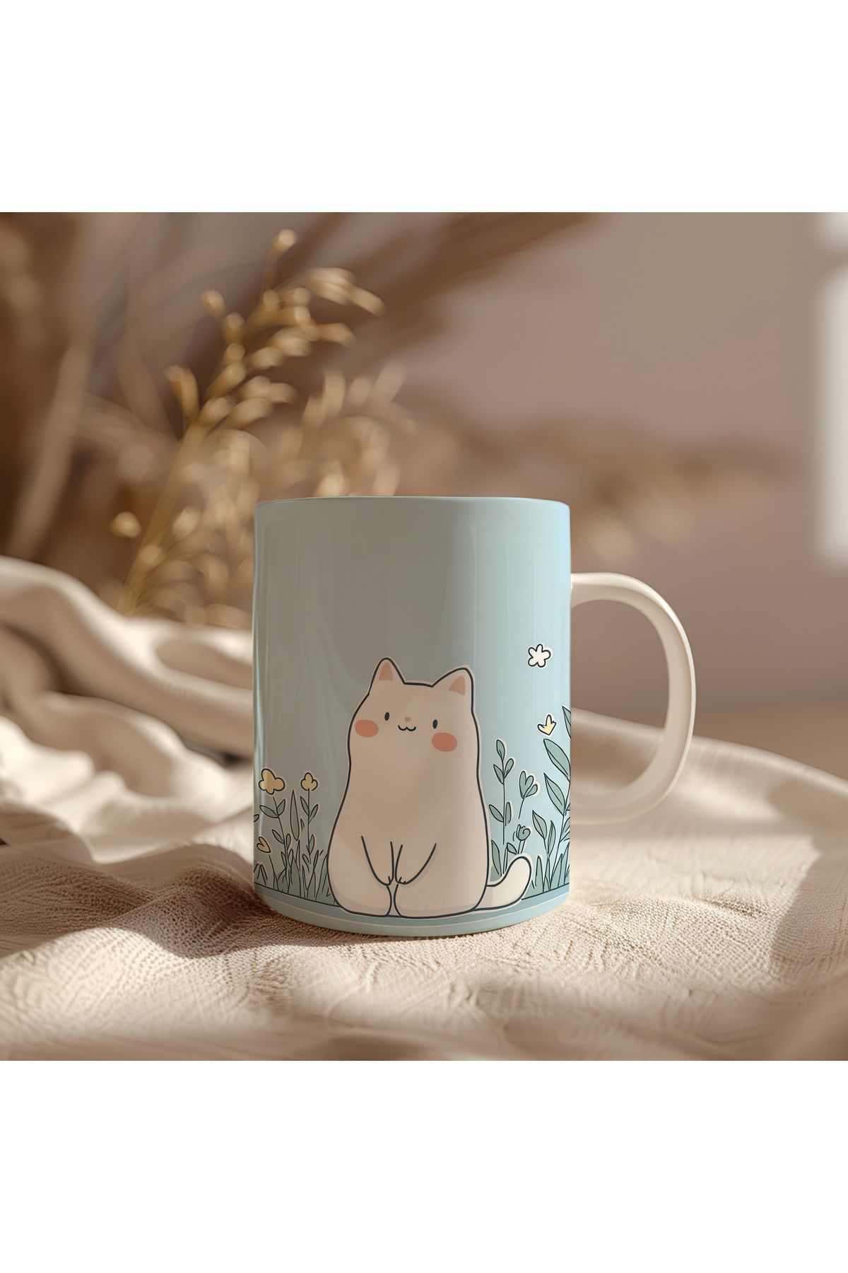waspandhornet Sevimli Kedi Temalı Kupa