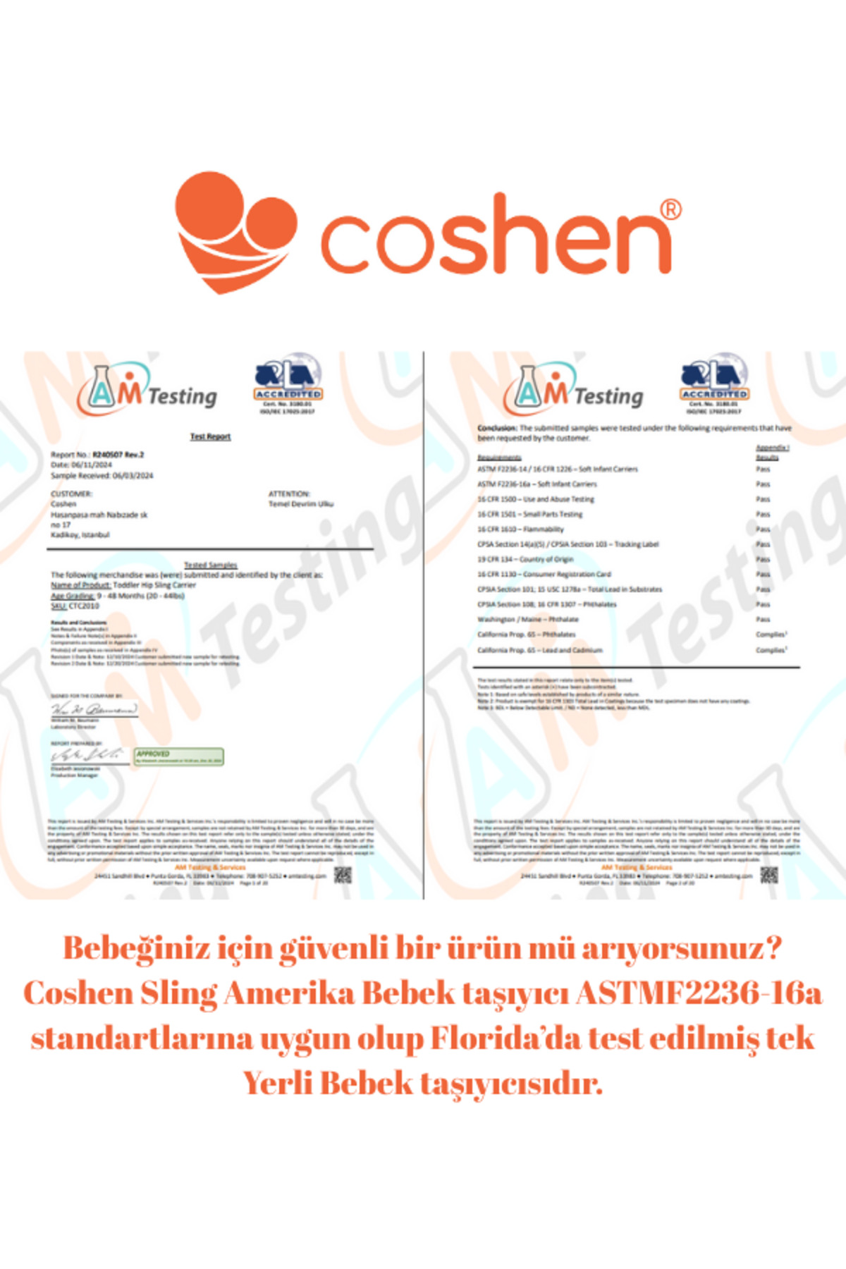 coshen Bebek kanguru sling taşıyıcı ana kucağı, Amerikan Sertifikalı, Organik pamuk, 9 - 48 ay fotoğrafı 7 (önizleme)