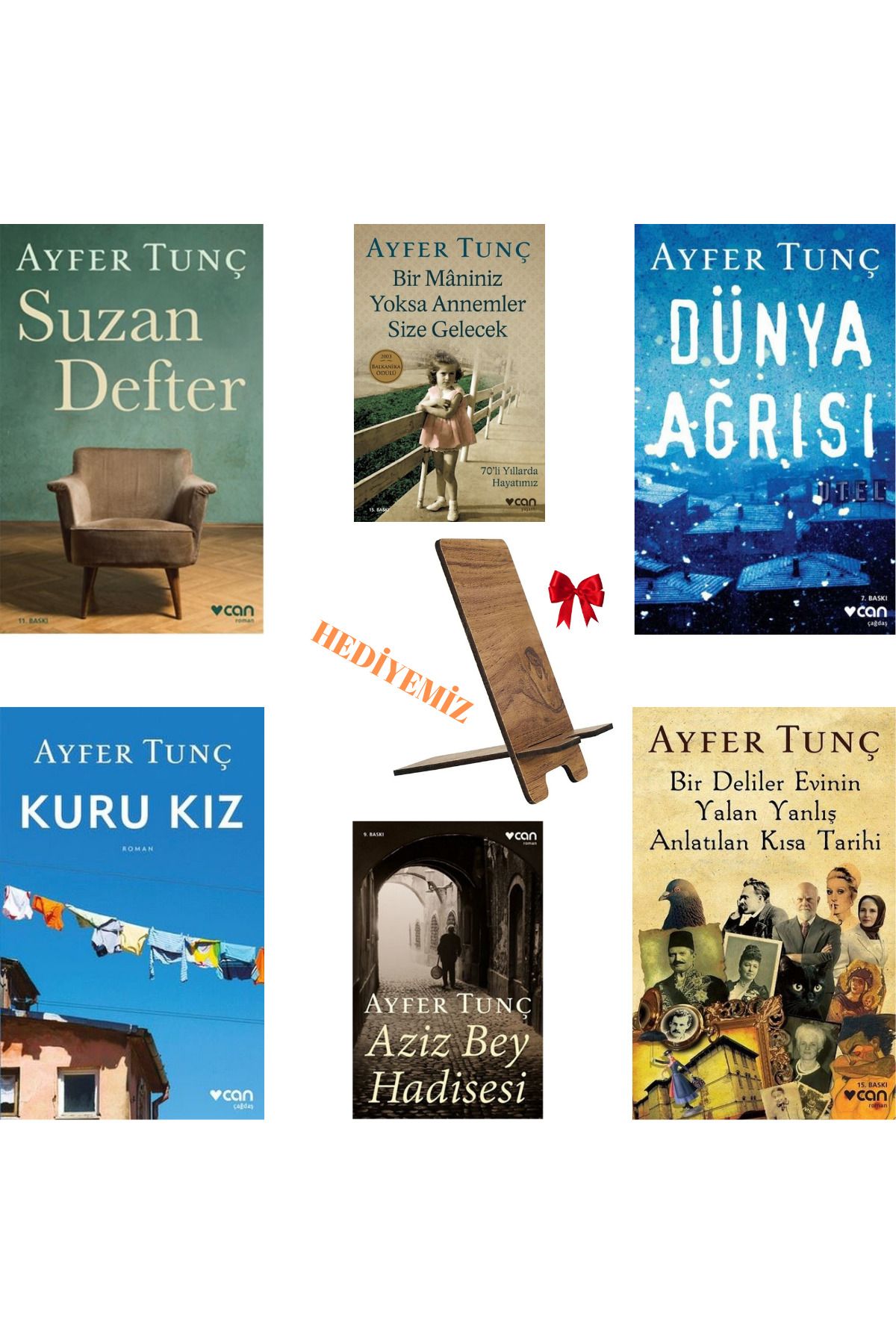 Can Yayınları Suzan Defter - Dünya Ağrısı - Bir Maniniz Yoksa - Aziz Bey Hadisesi / 6 Kitap - Ayfer Tunç