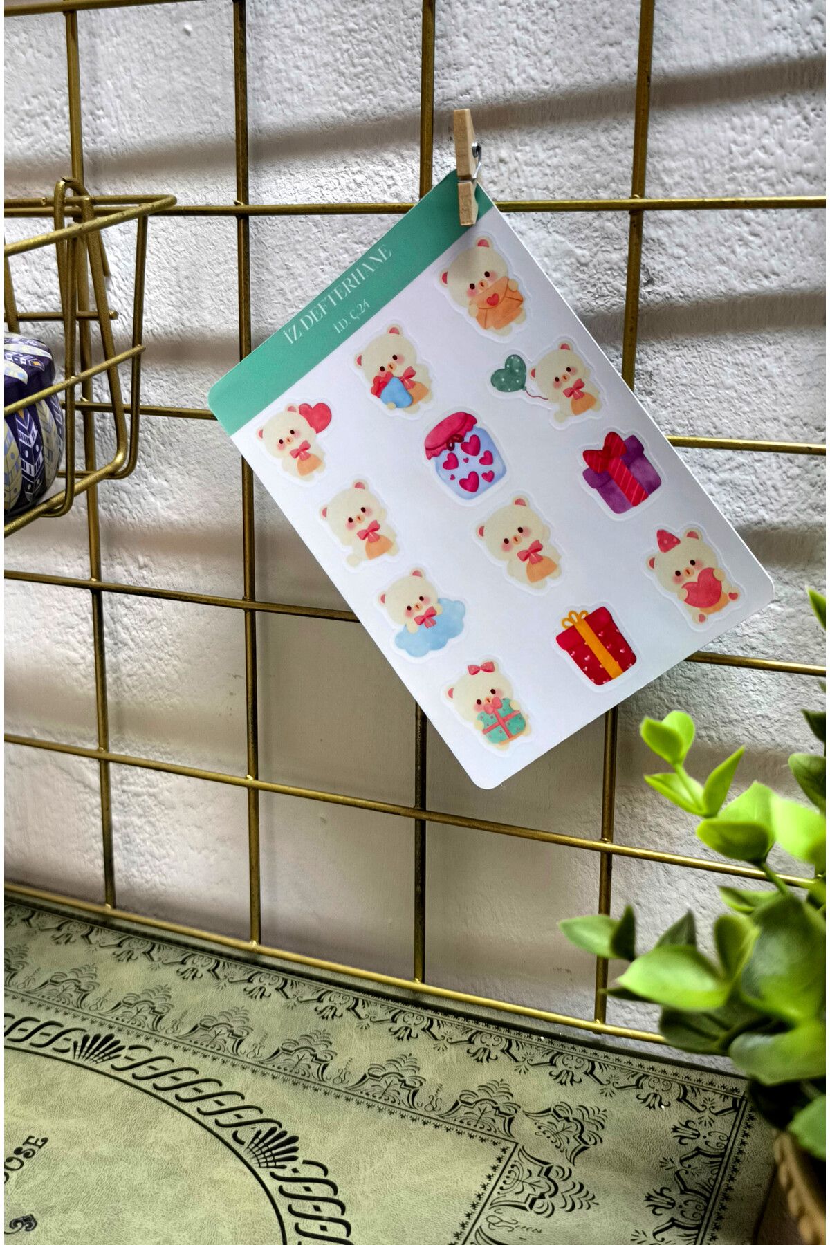 İZ DEFTERHANE Çıkartma & Sticker (Ajanda, Defter, Bullet Journal, Scrapbook ve Planlayıcılar İçin Uygundur)