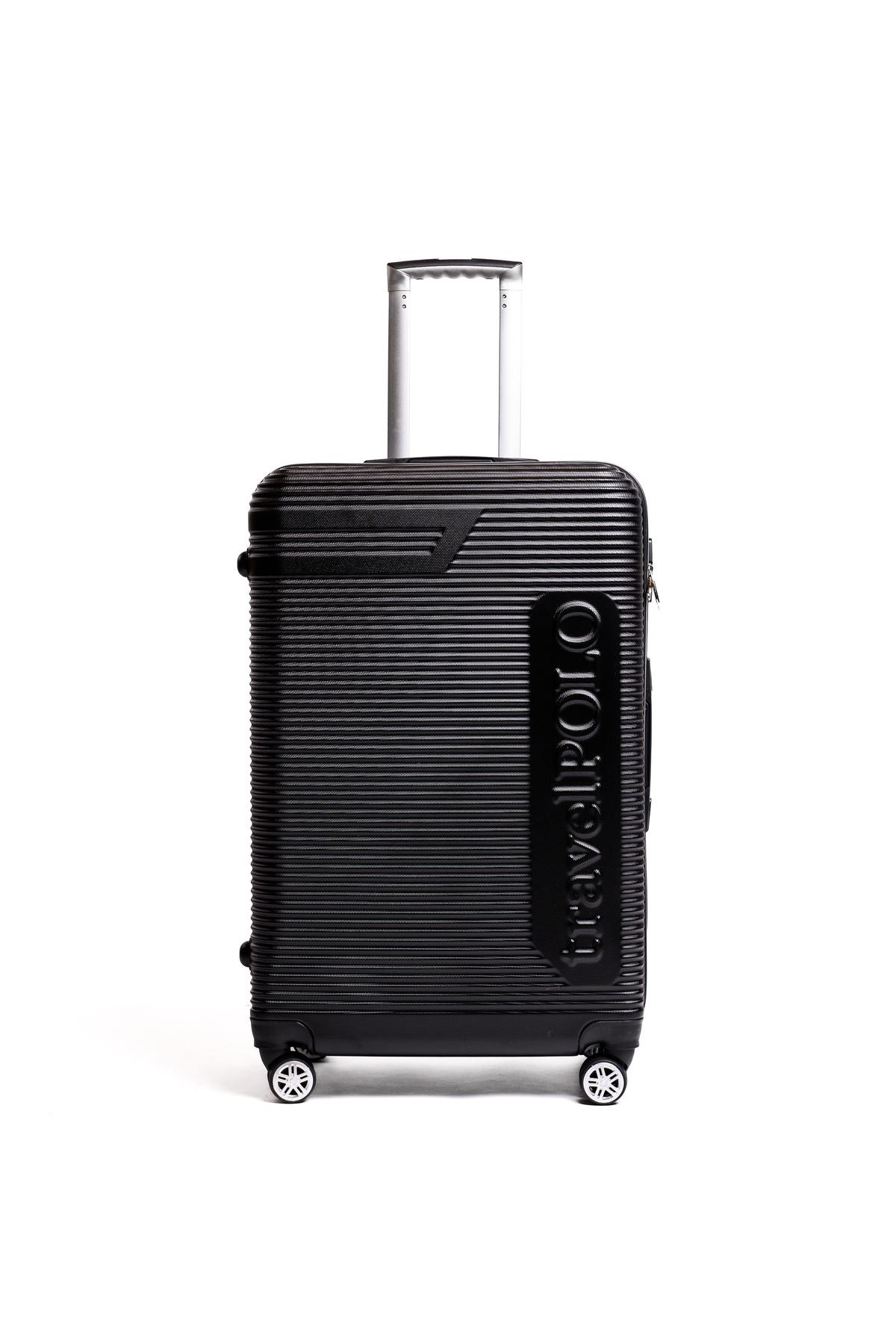 Travel POLO-Medium trolley, TRAVEL POLO, 67x41x29cm, A1011, checked luggage. ABS suitcase, Black 1